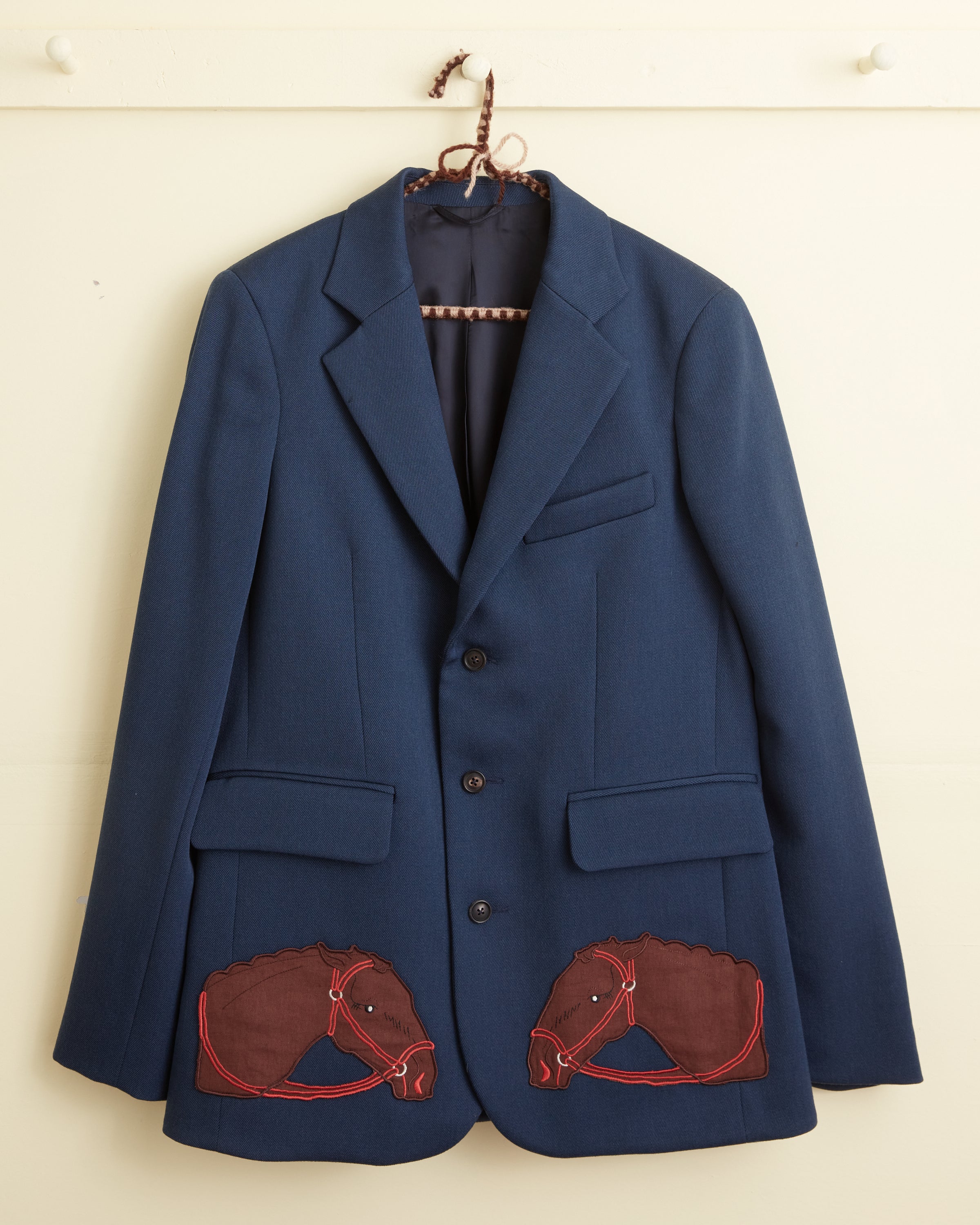 Pony Appliqué Suit Jacket | Modern Menswear by yycbvcnbmmnbm