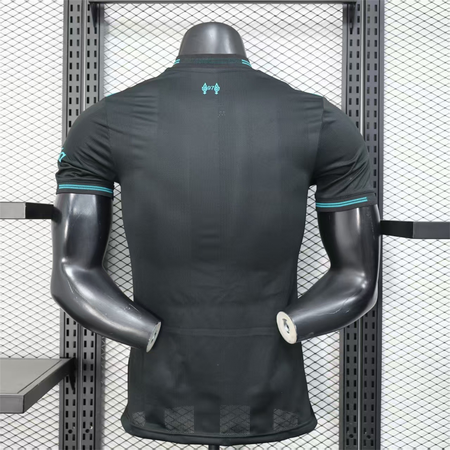 AlphaJersey-Liver.pool 25-26 Black Special Cyan Sponsor Jersey - Player Version