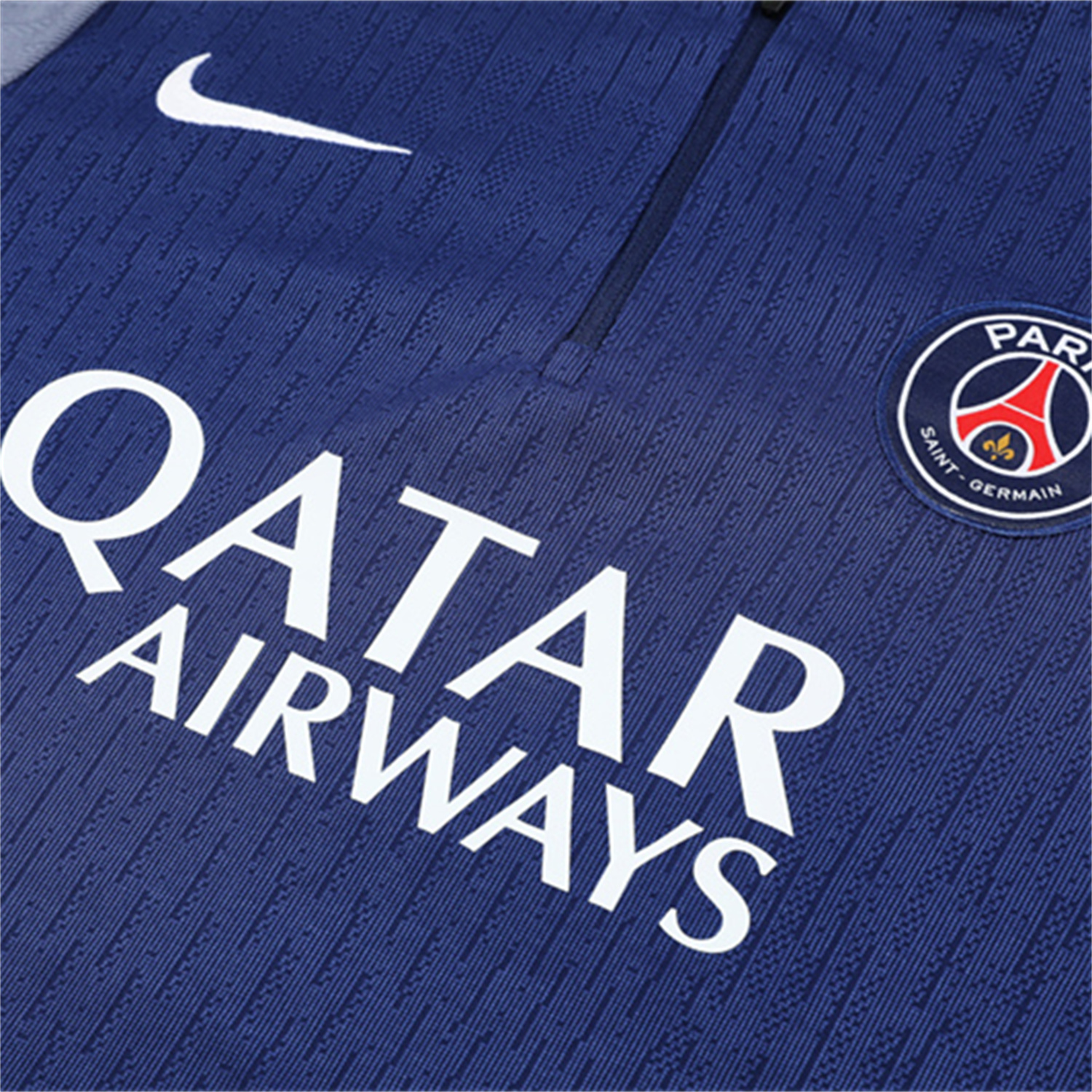 AlphaJersey-Paris Saint-Germain PSG 25-26 Kid Long Sleeves Training Set - Royal Blue Gray Sleeves Top & Royal Blue Pants