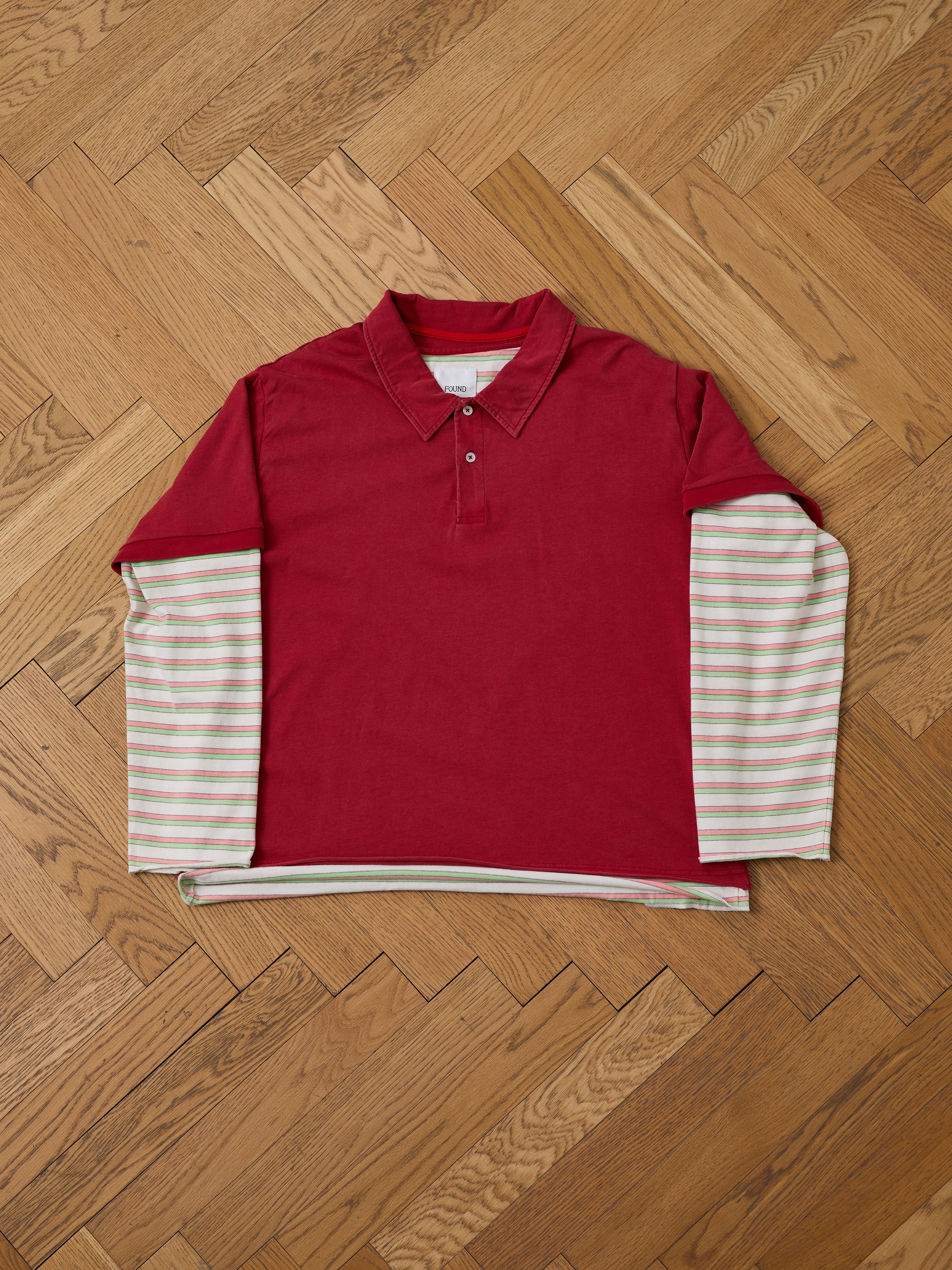 Double Layer Stripe Polo | Modern Menswear by yycbvcnbmmnbm