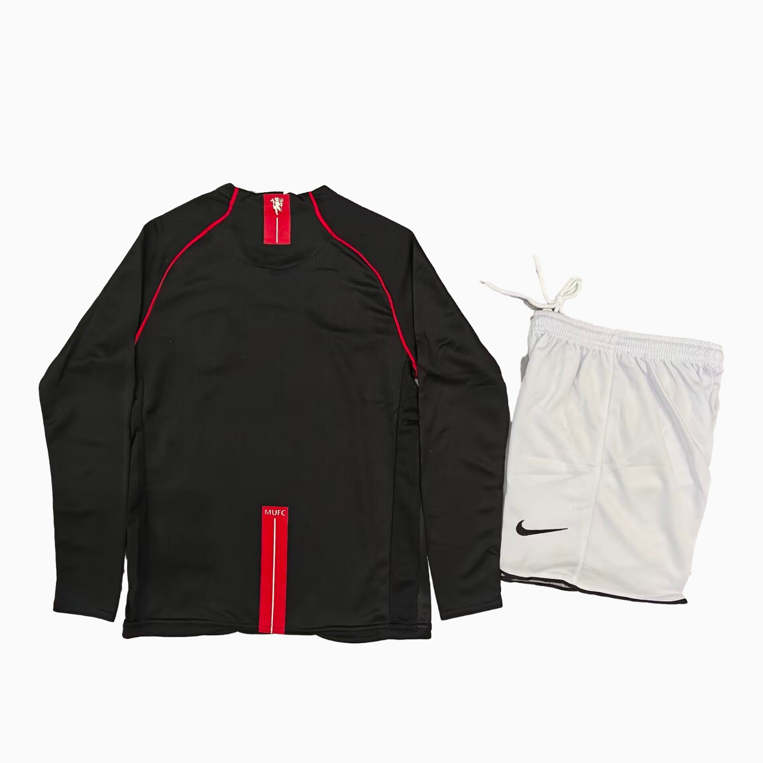 AlphaJersey-Retro Manchester United 2007-08 Away Black Kids Kit
