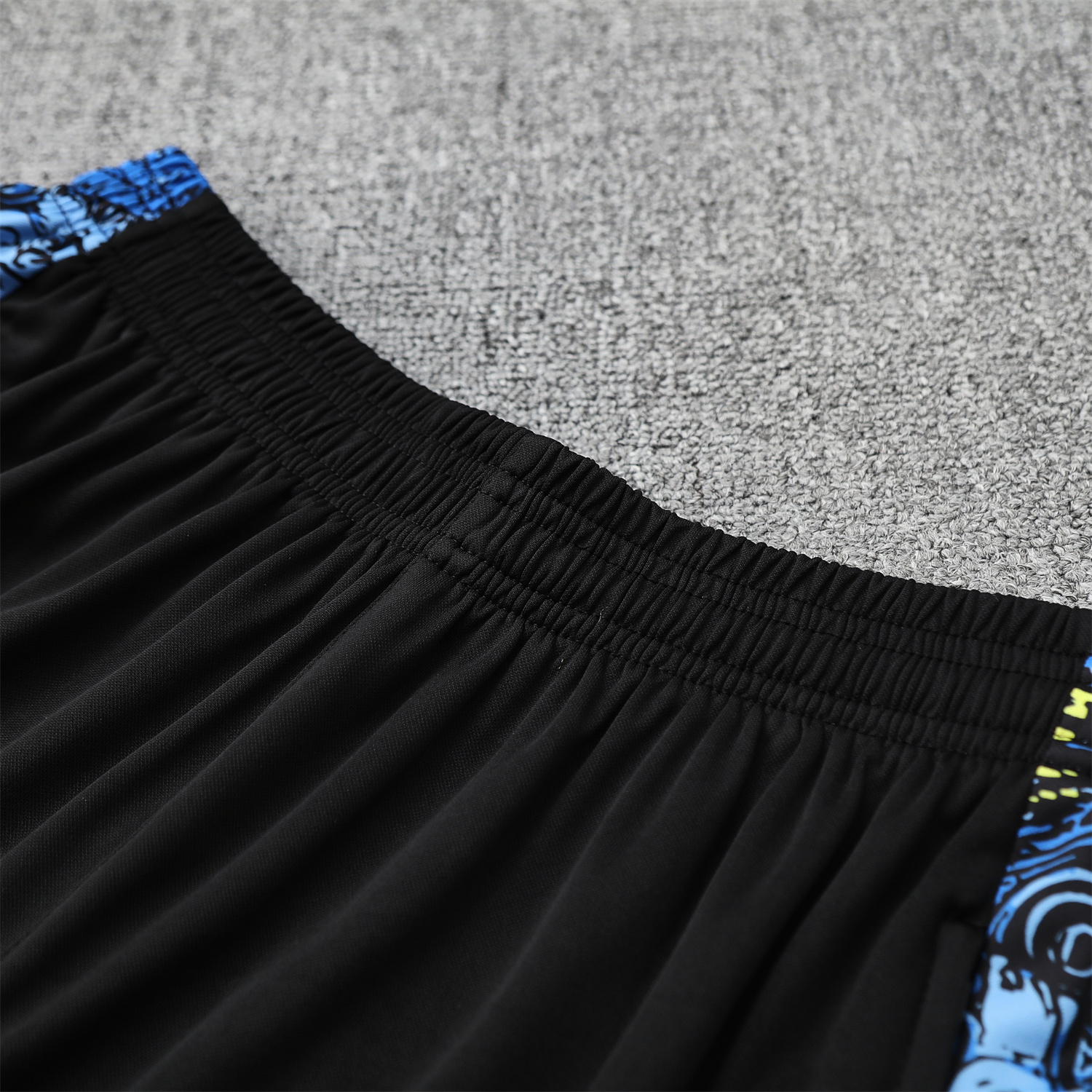 AlphaJersey-Brazil 25-26 Blue Jesus Statue Vest Training Set - Blue Vest & Black Shorts