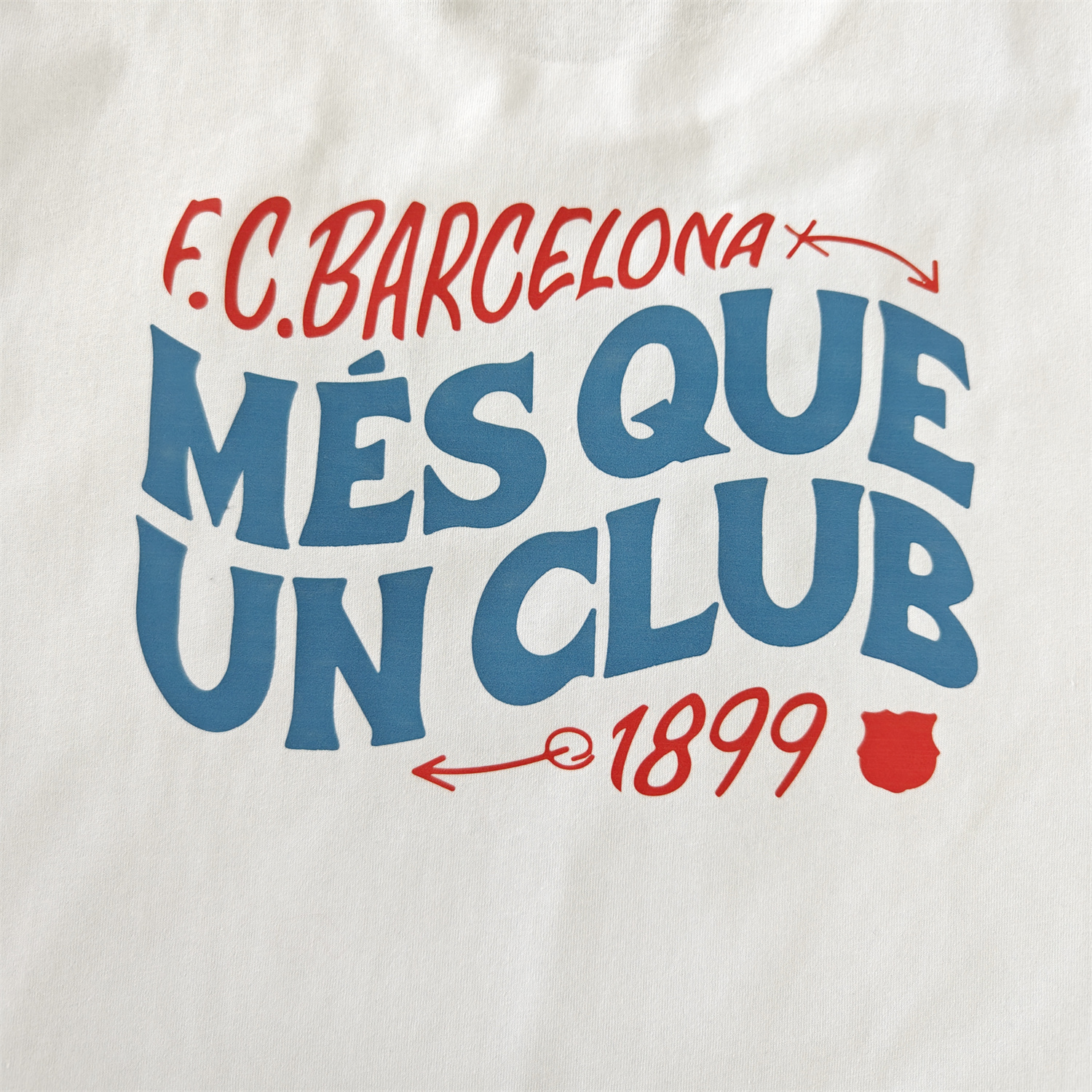 AlphaJersey-Barcelona Més Que Un Club Skateboard Aesthetics T-shirt【White】