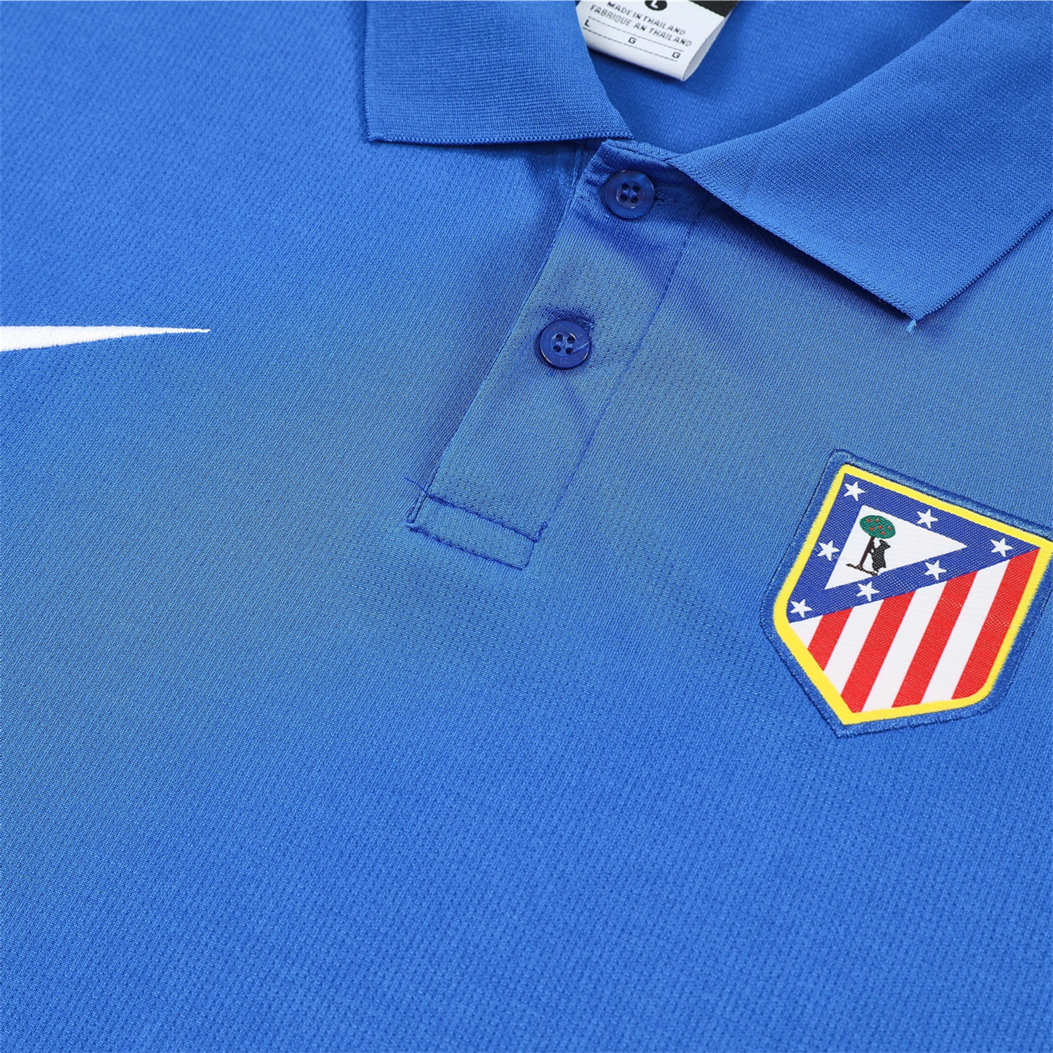 AlphaJersey-Atletico Madrid 25-26 POLO Short-Sleeve Training Set - Ocean Blue Top & Deep Blue Pants