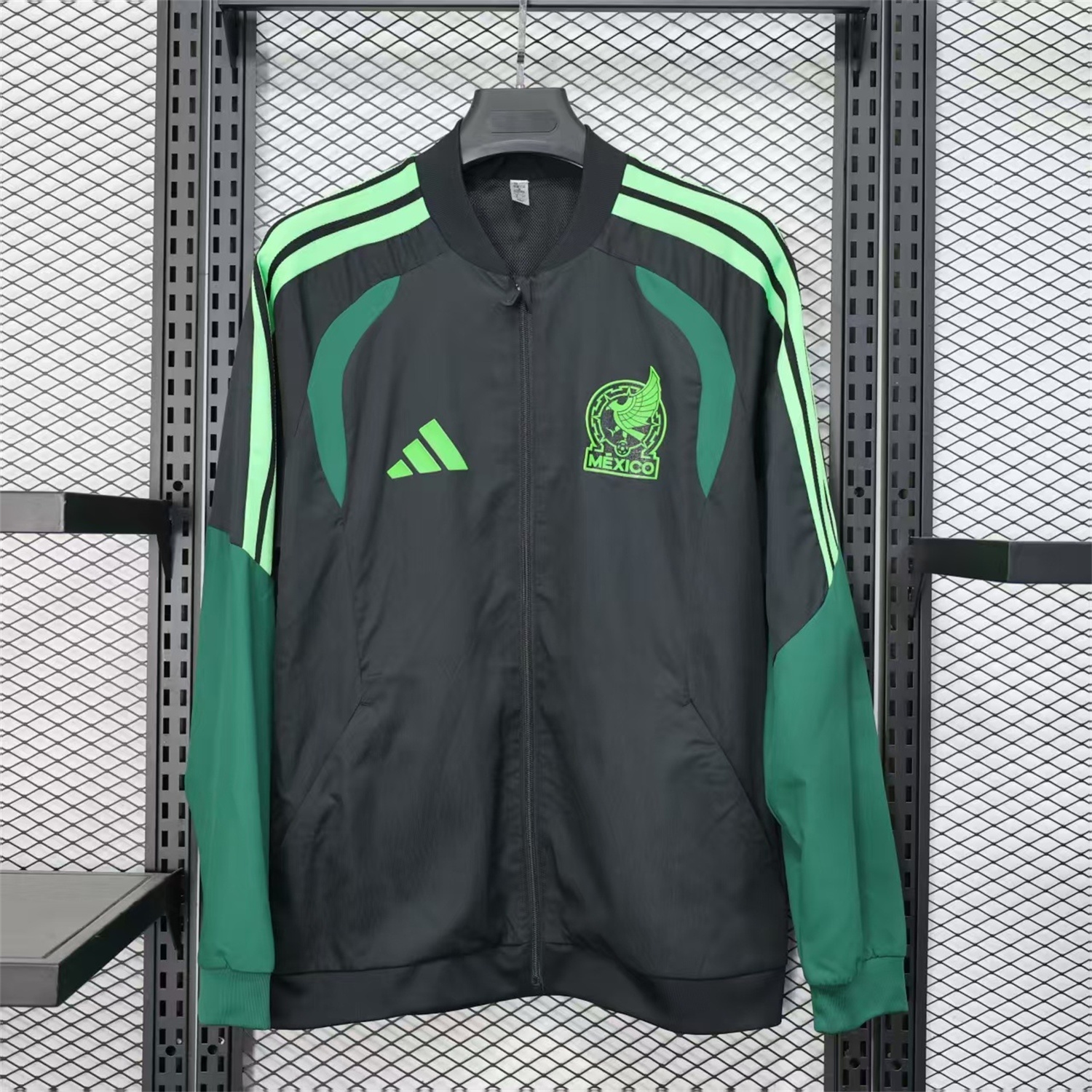 AlphaJersey-Mexico 25-26 Green And Black Windbreaker Jacket