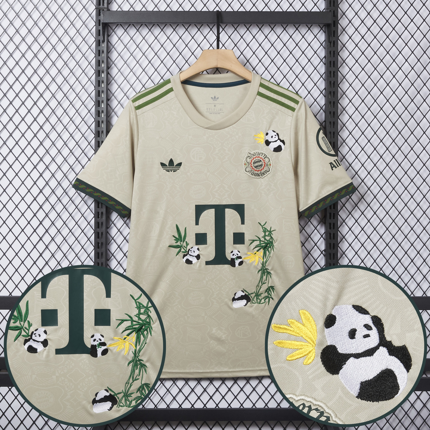 AlphaJersey-【Panda Bamboo Embroidered Version】Bayern Munich 25-26 Oktoberfest Jersey - Fans Version