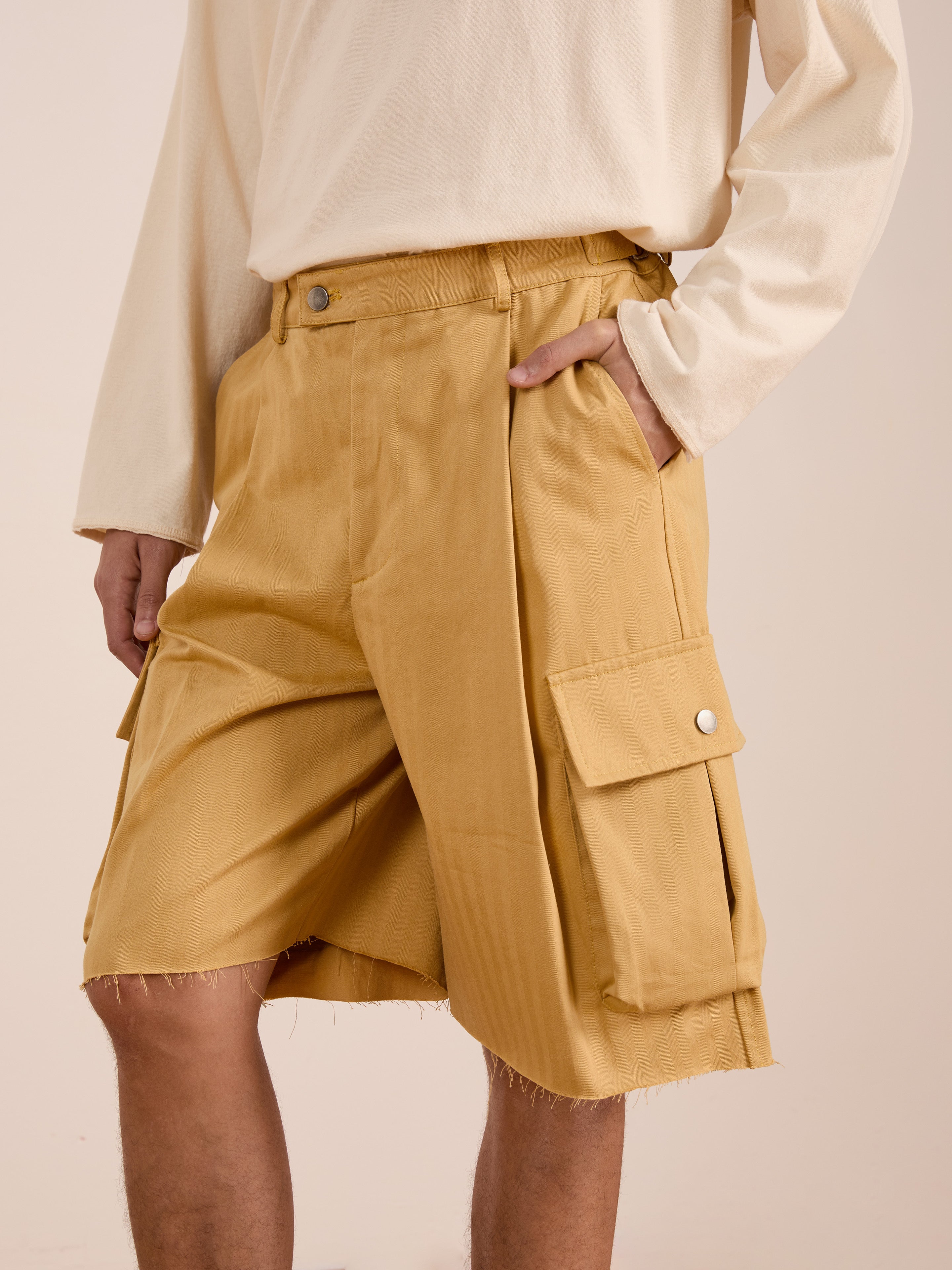 Sunlight Twill Cargo Shorts | Modern Menswear by yycbvcnbmmnbm