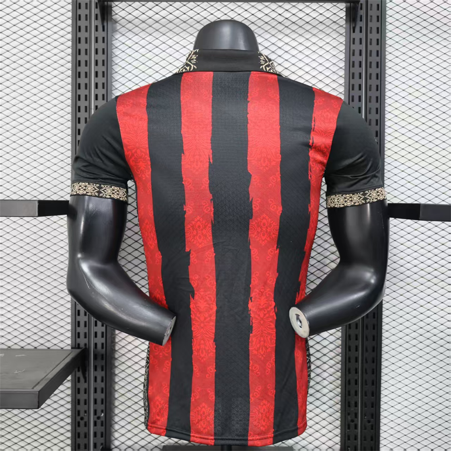AlphaJersey-AC Milan 25-26 Team Name Advertisement Red & Black POLO Special Jersey - Player Version