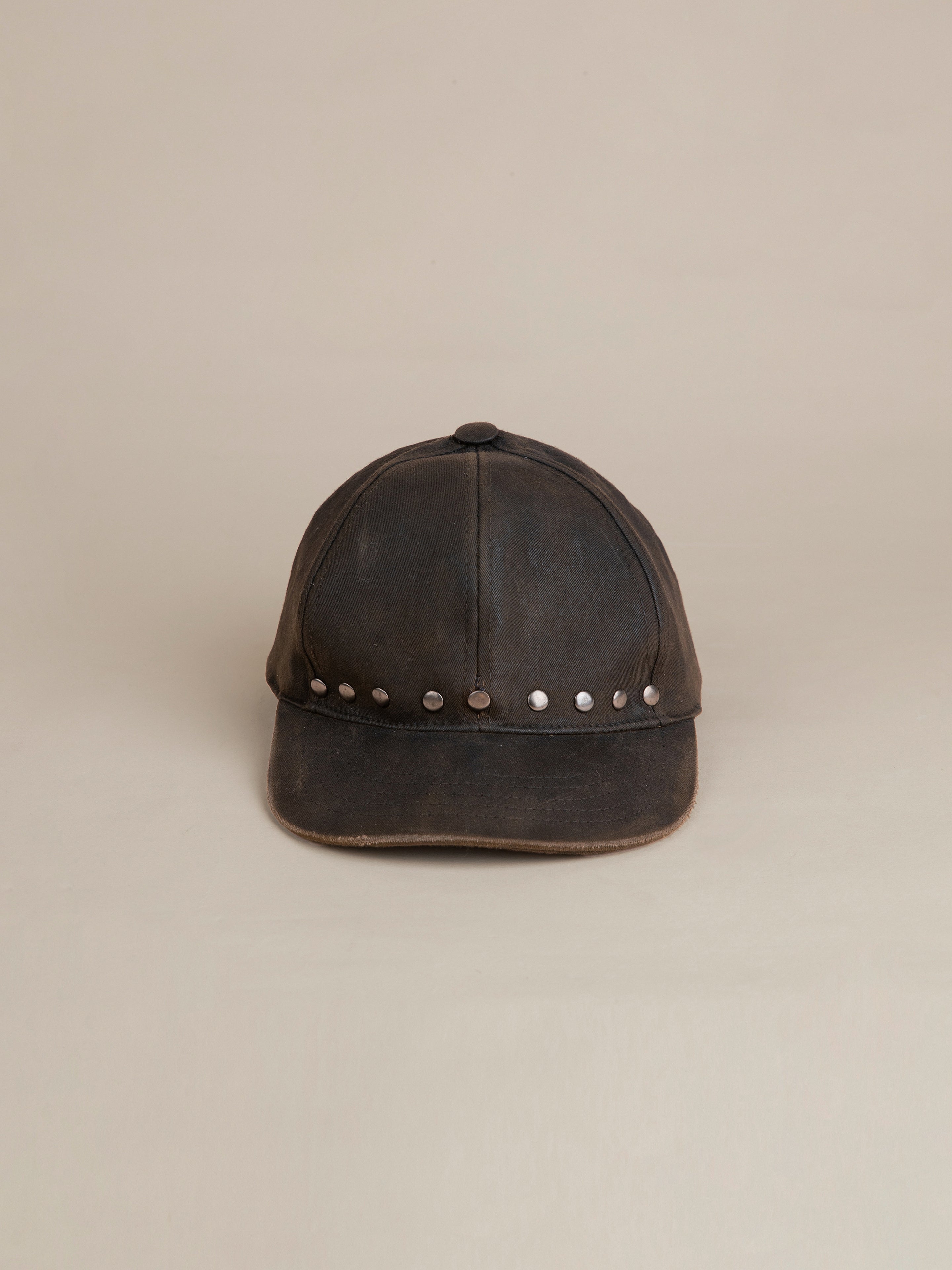 Waxed Charcoal Studded Cap | Modern Menswear by yycbvcnbmmnbm