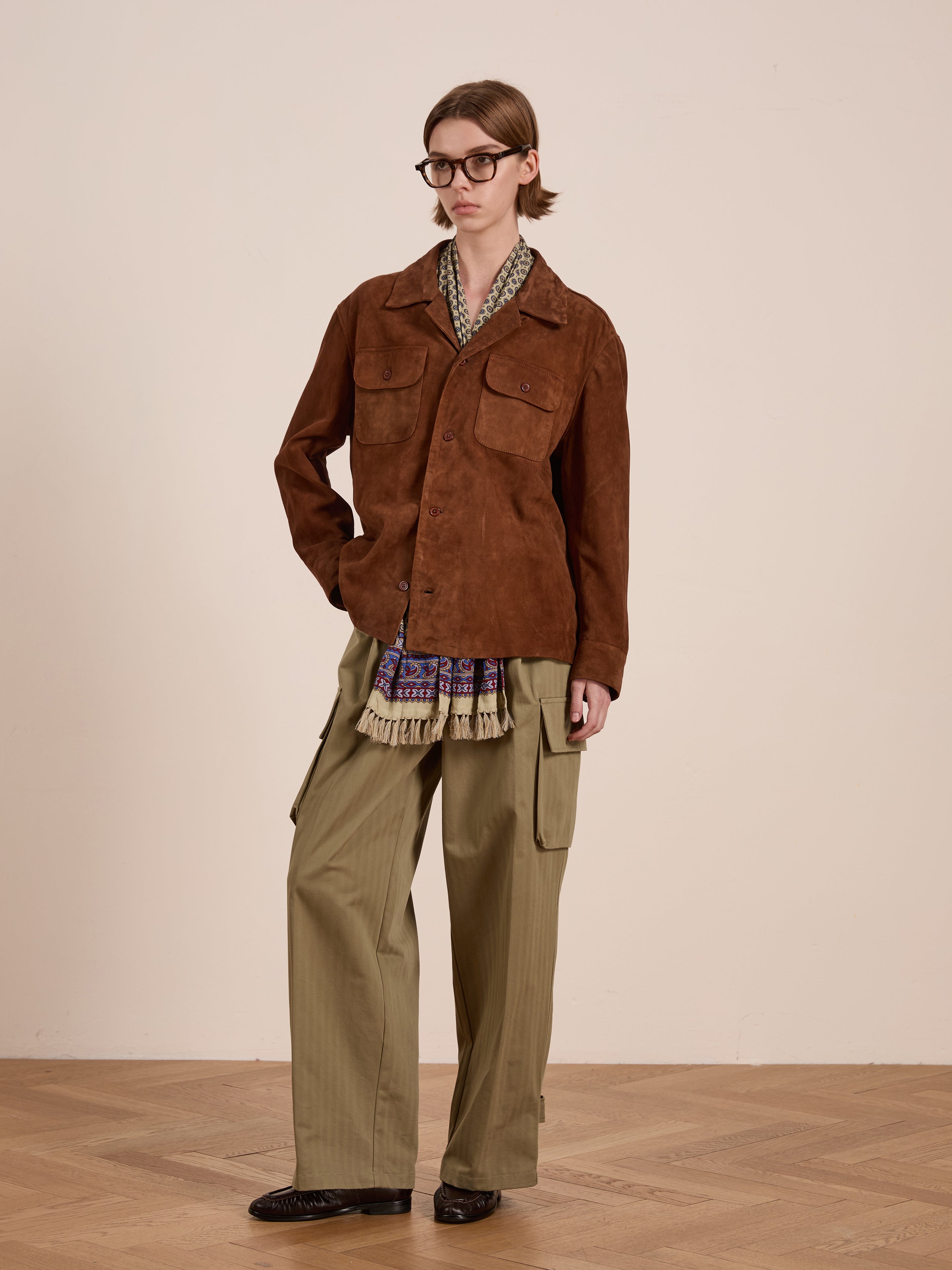 Suede Leather Camp Shirt | Modern Menswear by yycbvcnbmmnbm