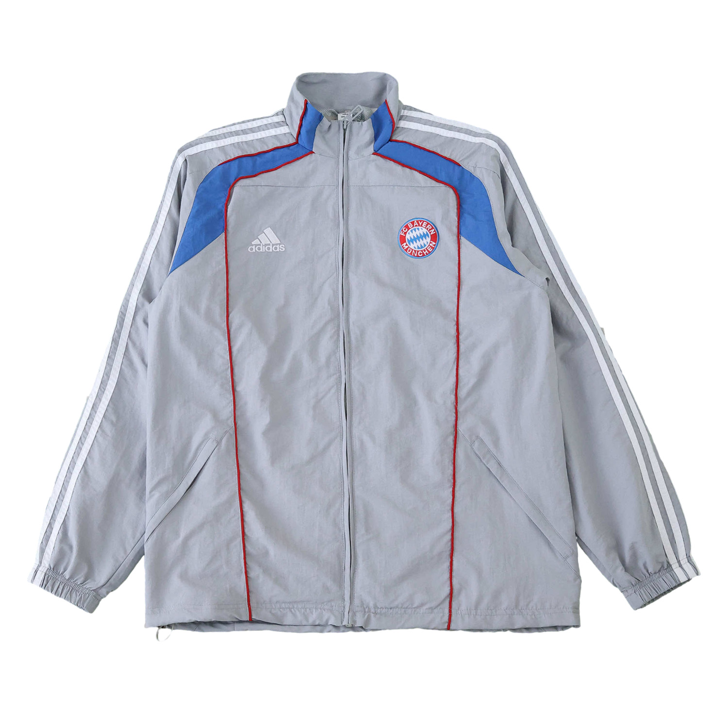 AlphaJersey-Bayern Munich 25-26 Grey Throwback Windbreaker Jacket - Grey