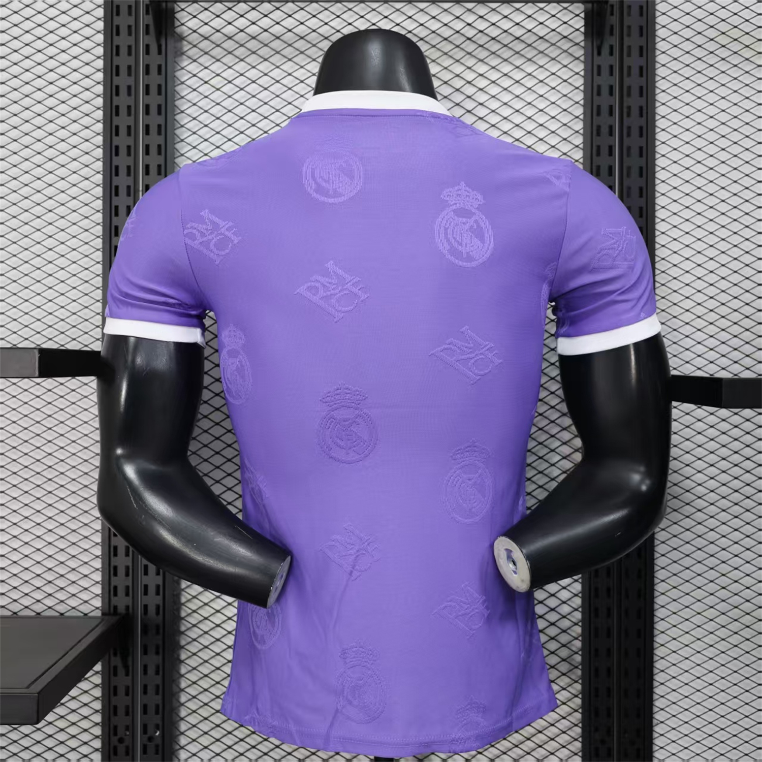 AlphaJersey-Real Madrid 25-26 Purple Team Logo Jacquard Special Jersey - Player Version