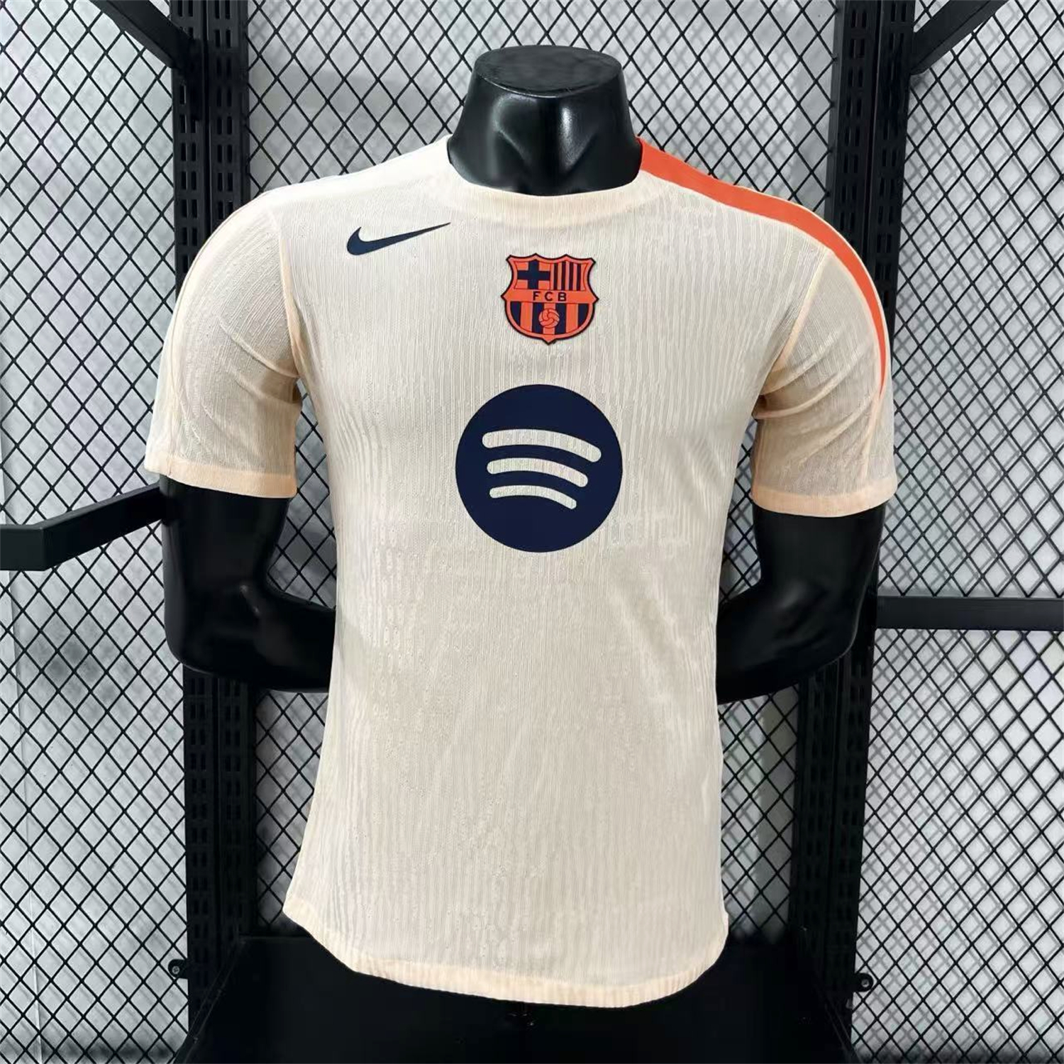 AlphaJersey-Barcelona 25-26 Beige Pre-Match Jersey - Player Version