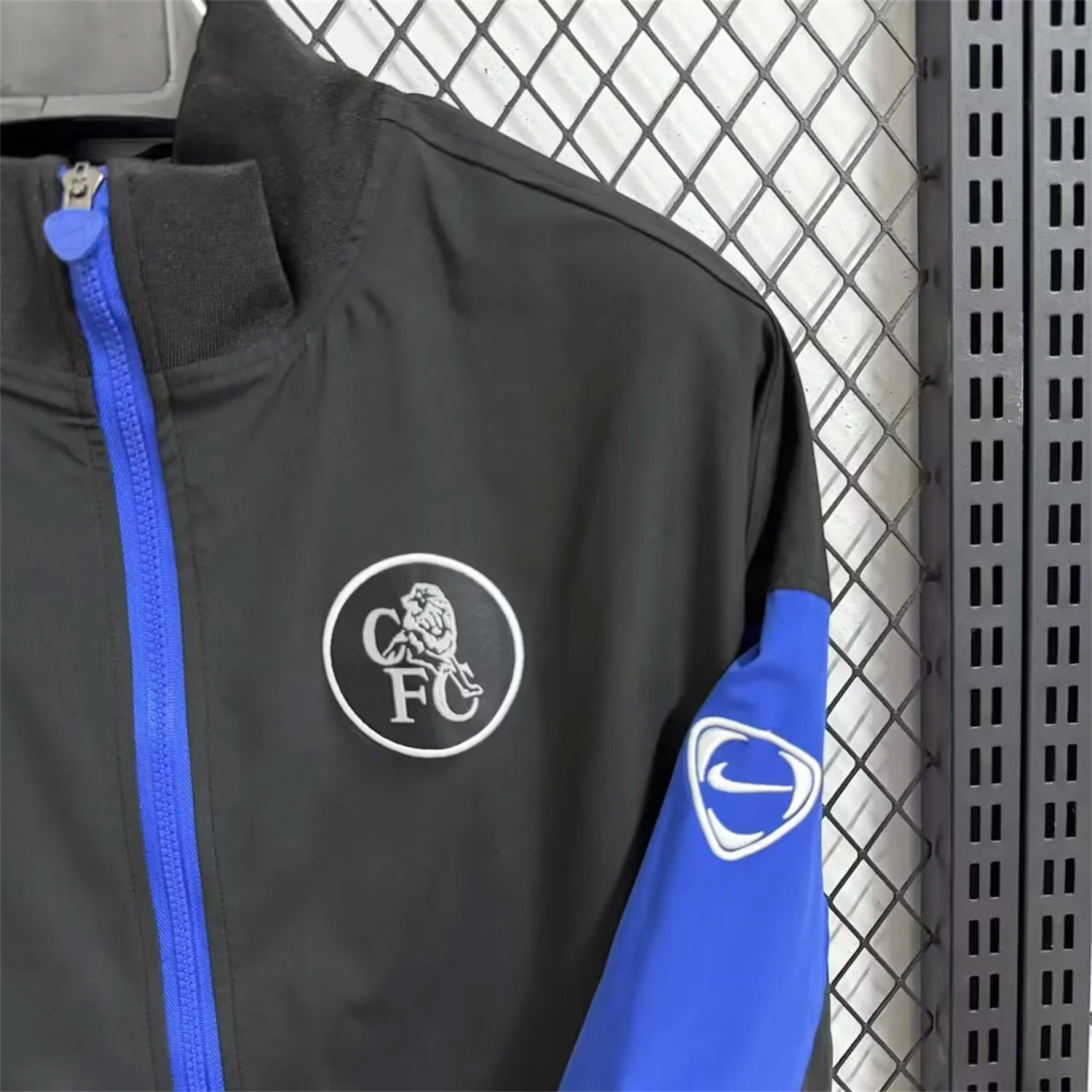 AlphaJersey-C.H.E.L.S.E.A 25-26 Windbreaker Jacket - Black And Blue