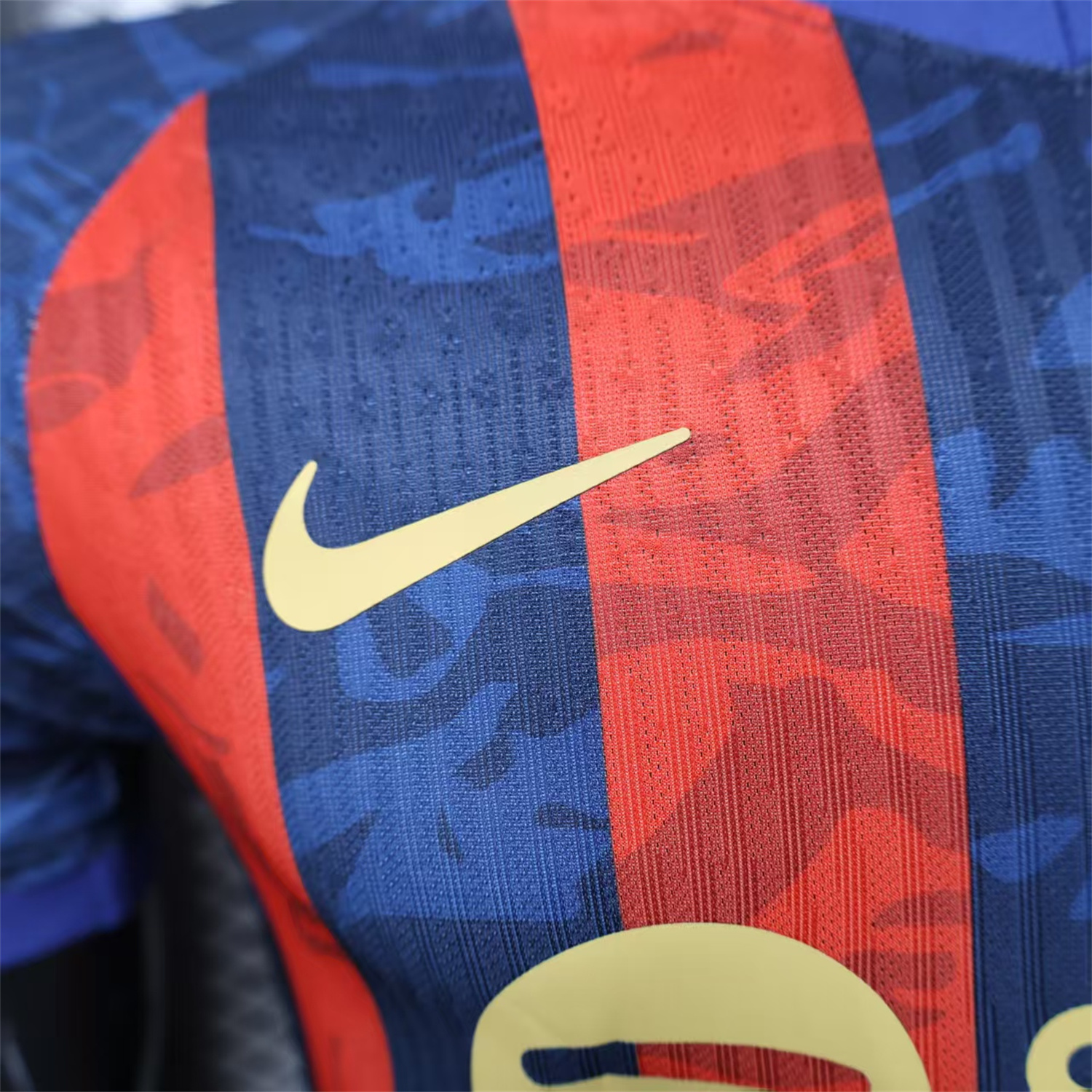 AlphaJersey-Barcelona 25-26 Yellow Spotify Logo Red & Blue Lines Special Jersey - Player Version