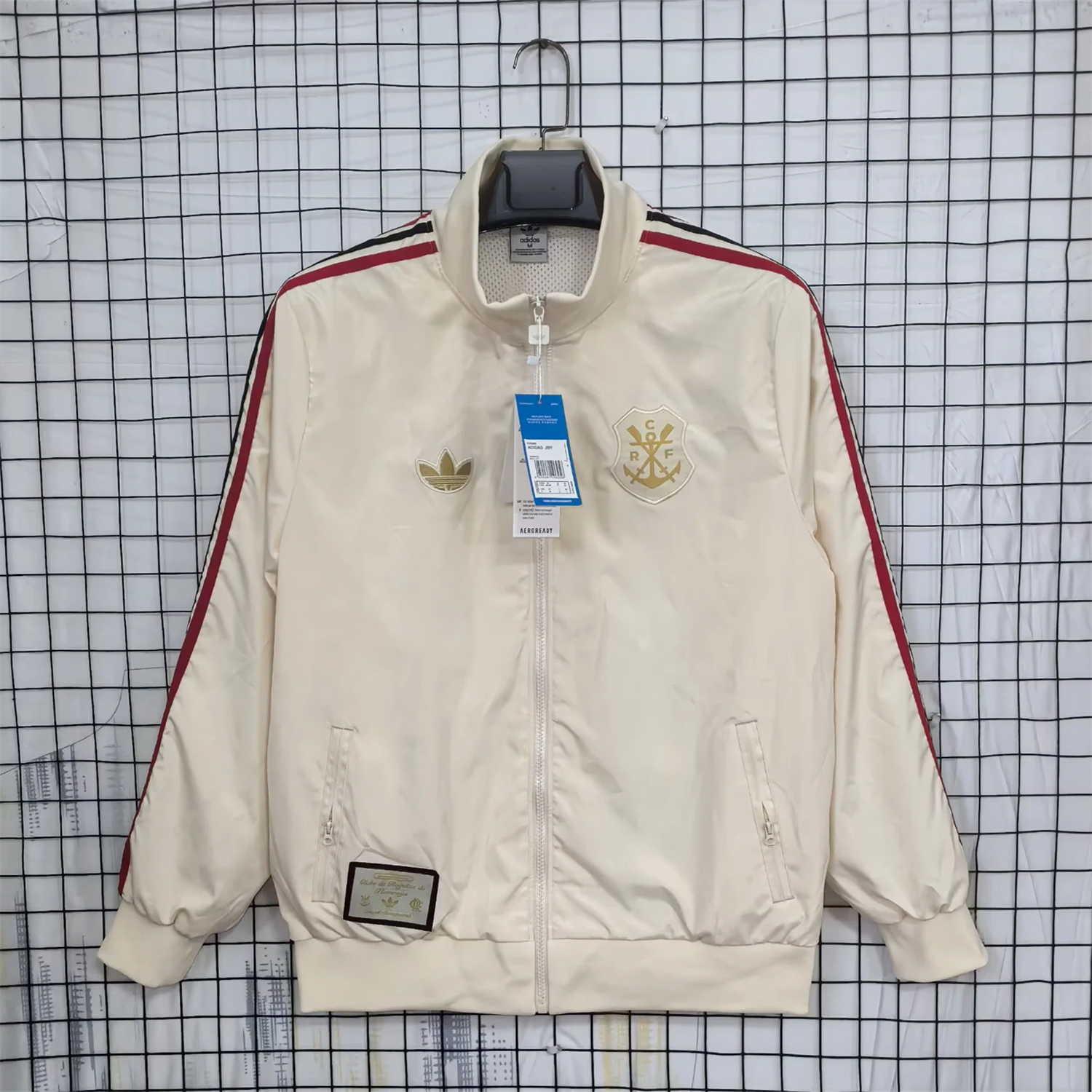 AlphaJersey-Flamengo 26-27 Training Windbreaker Jacket - Cream