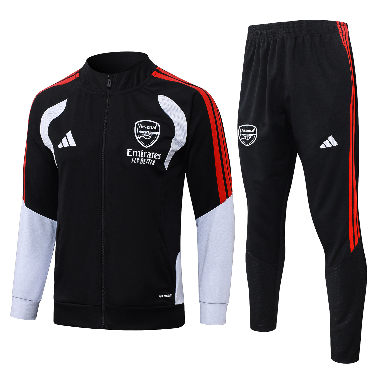 AJ-AlphaJersey-Arsenal 26-27 Jacket Training Tracksuit - Red Edge Black Jackets & Pants