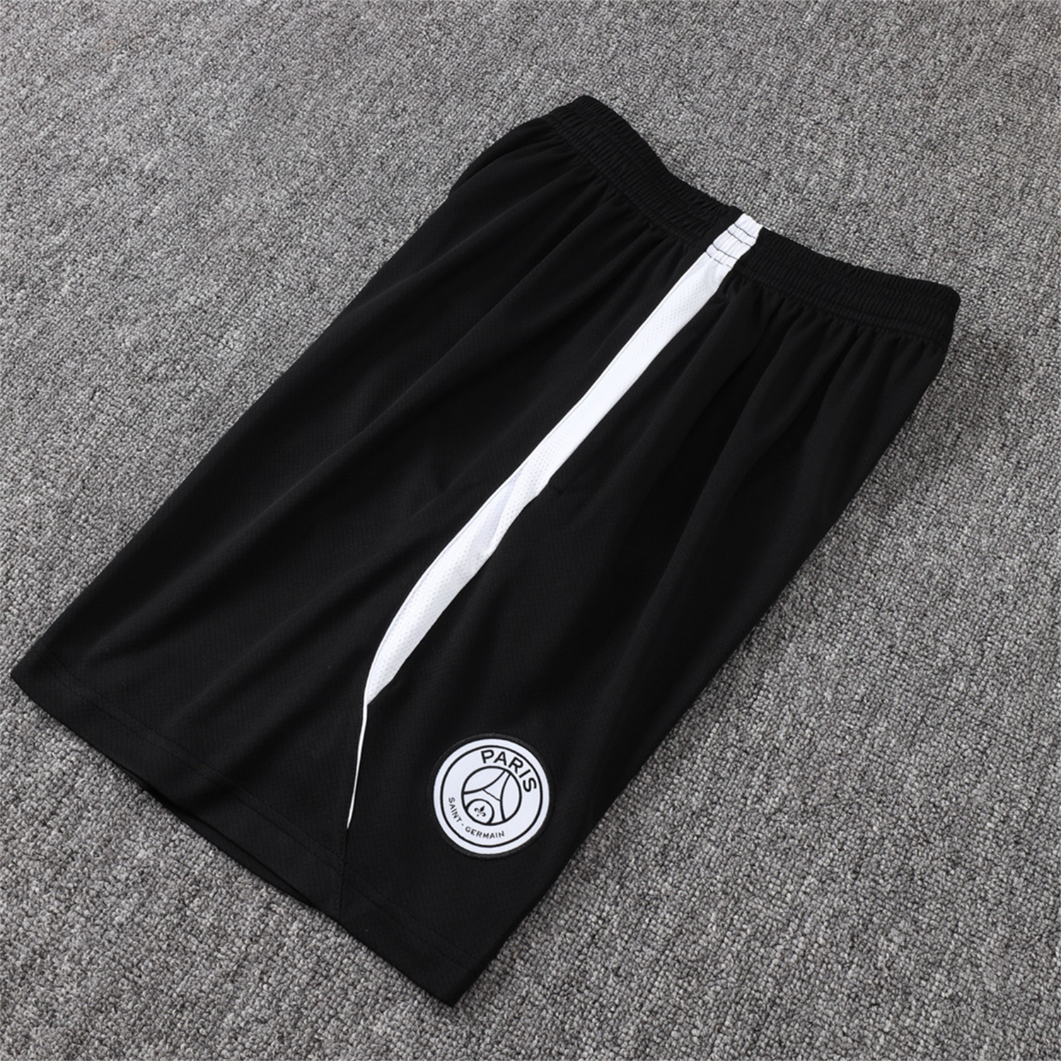 AlphaJersey-Paris Saint-Germain PSG 26-27 Short-Sleeve Training Set - White Border Black Top & Shorts