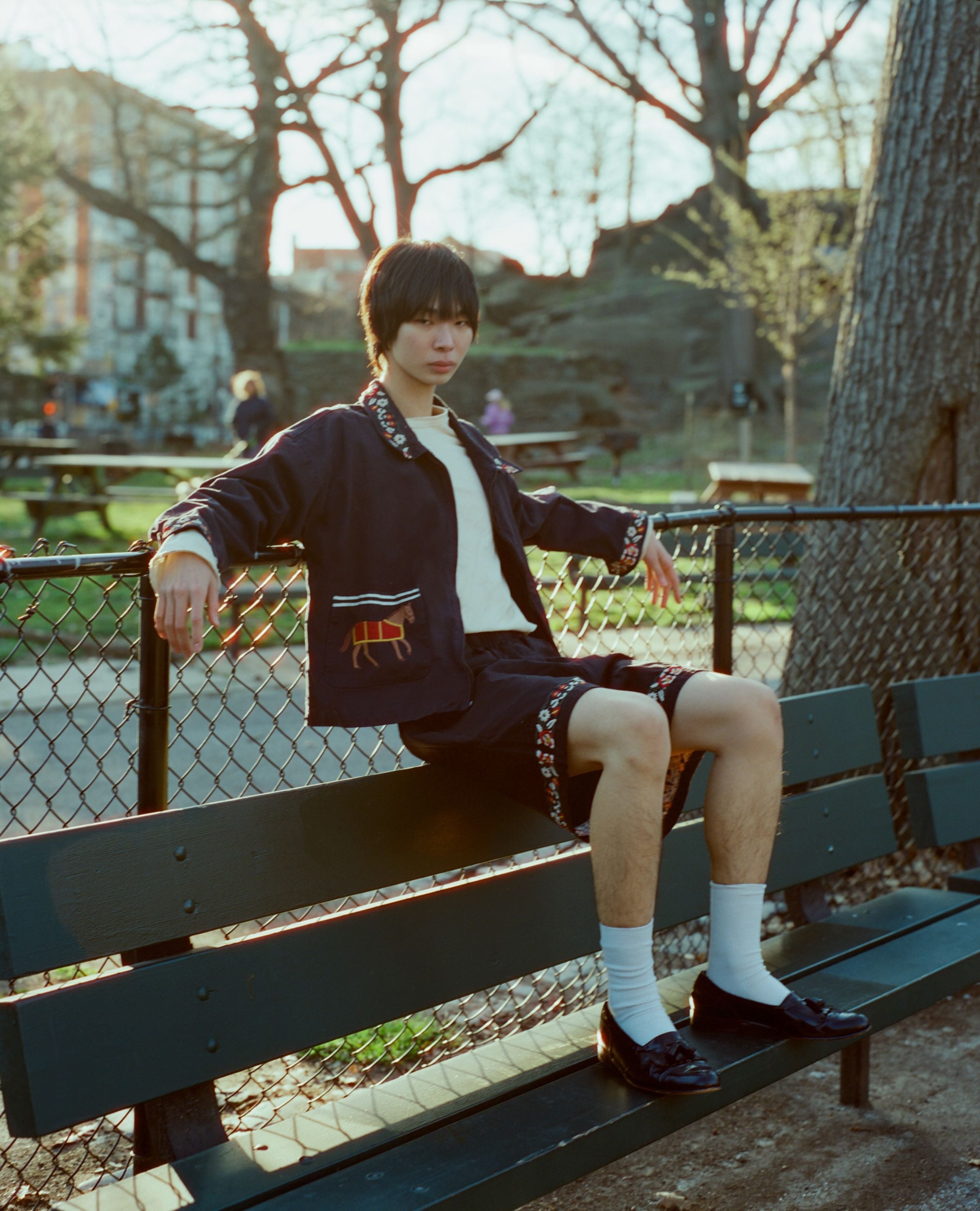 Horse Equine Twill Shorts | Modern Menswear by yycbvcnbmmnbm