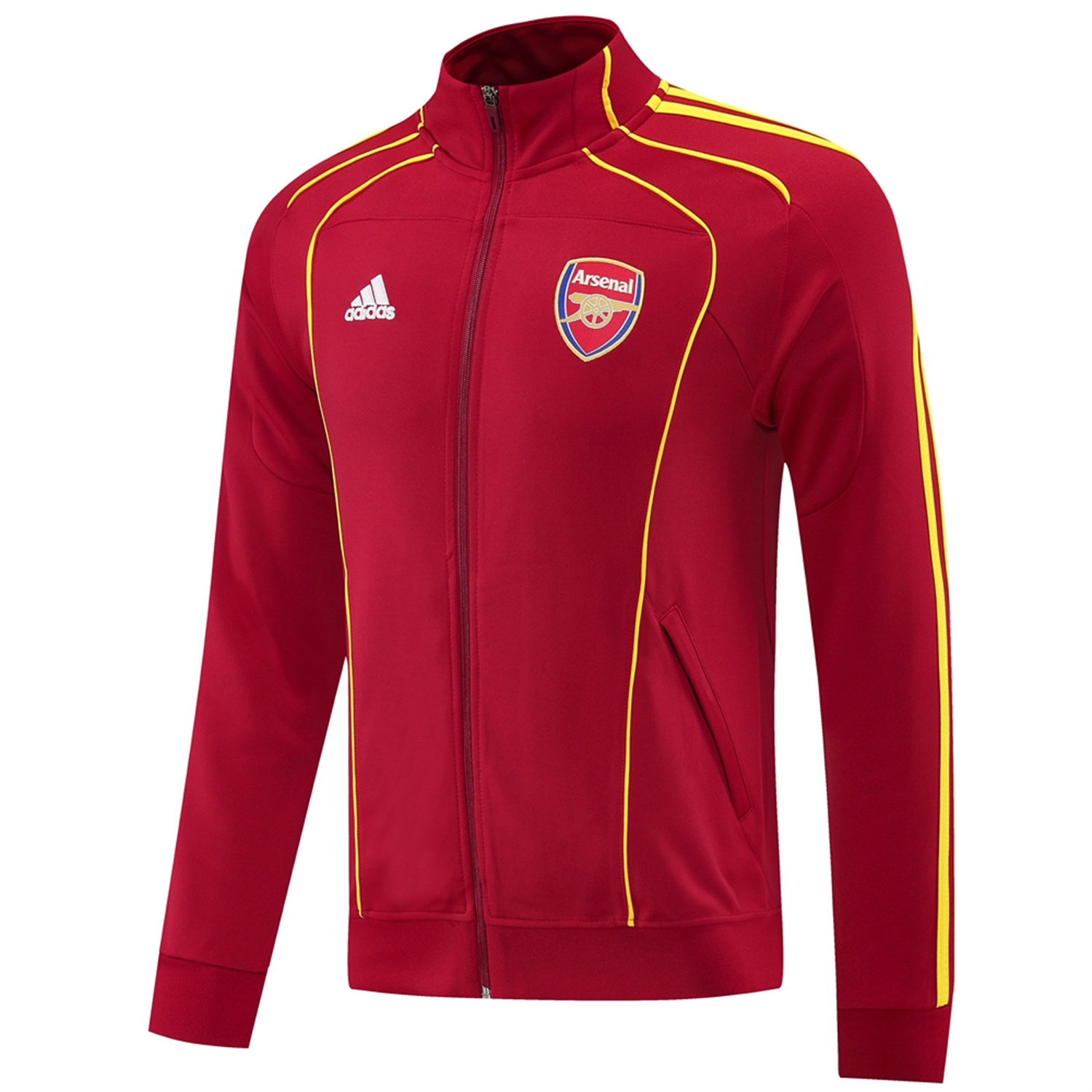 AlphaJersey-Arsenal 25-26 Jacket Training Tracksuit - Red Jackets & Black Pants