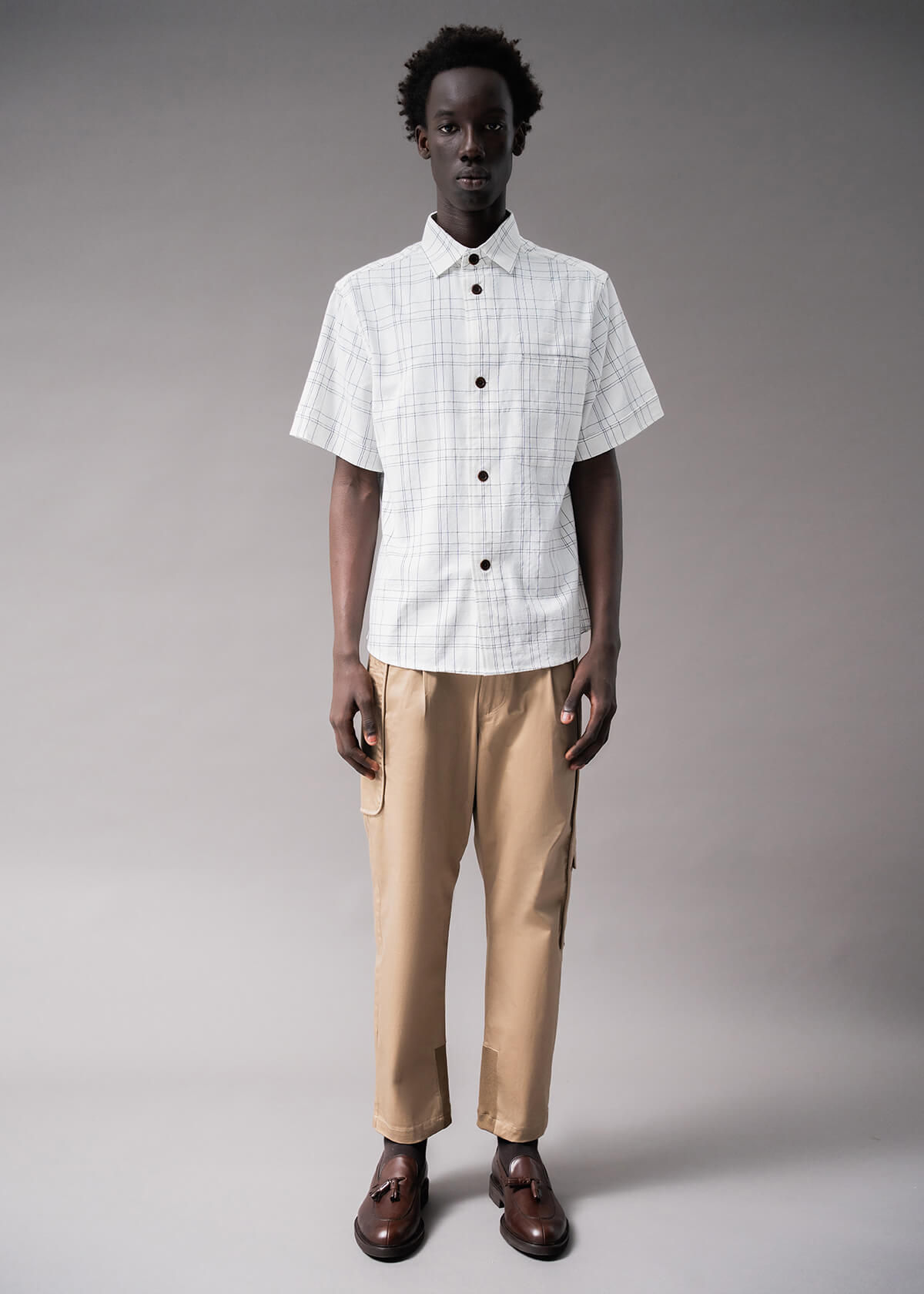 Tron 2-D Plaid White | Modern Menswear by yycbvcnbmmnbm