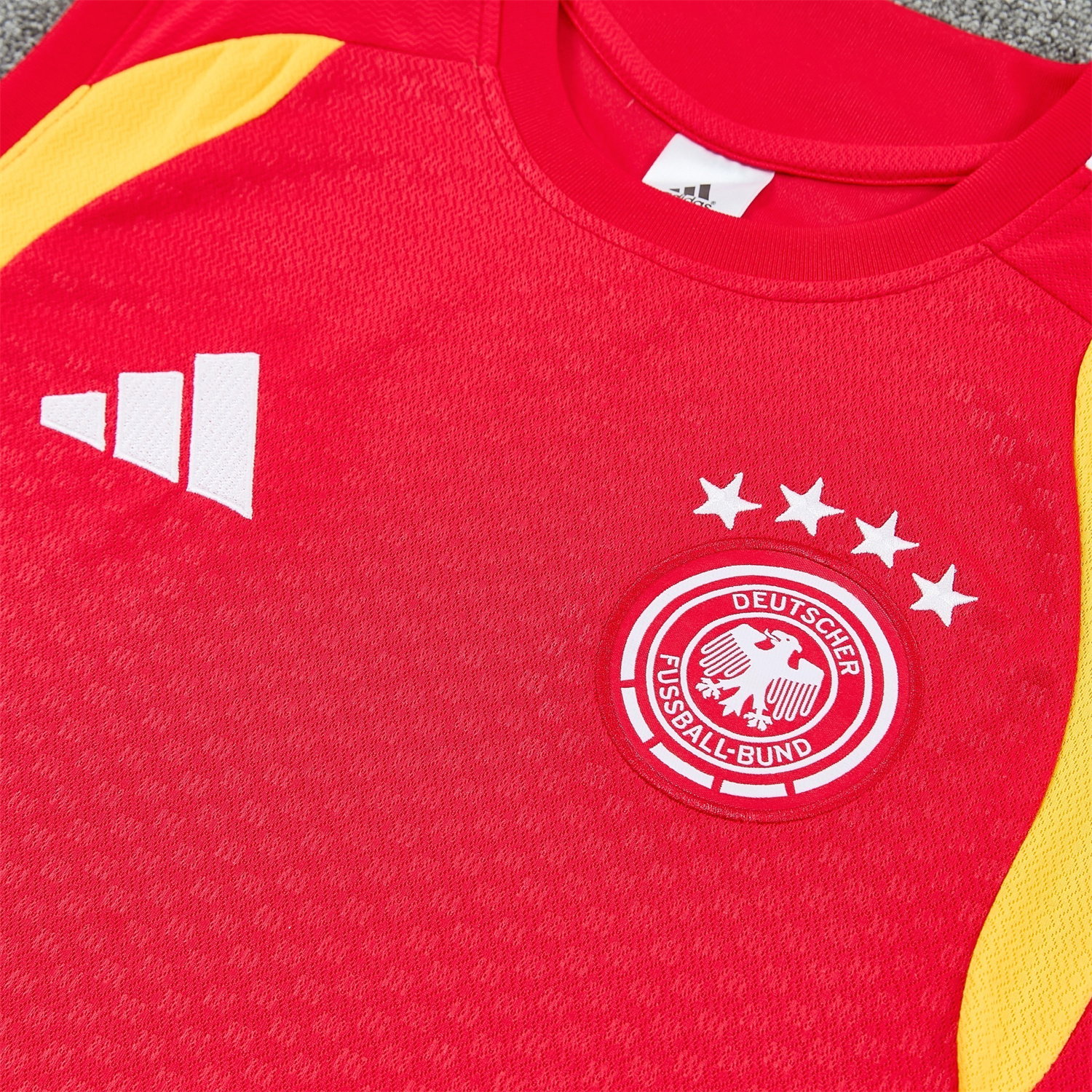 AlphaJersey-Germany 2026 Vest Training Set - Red Vest and Black Shorts