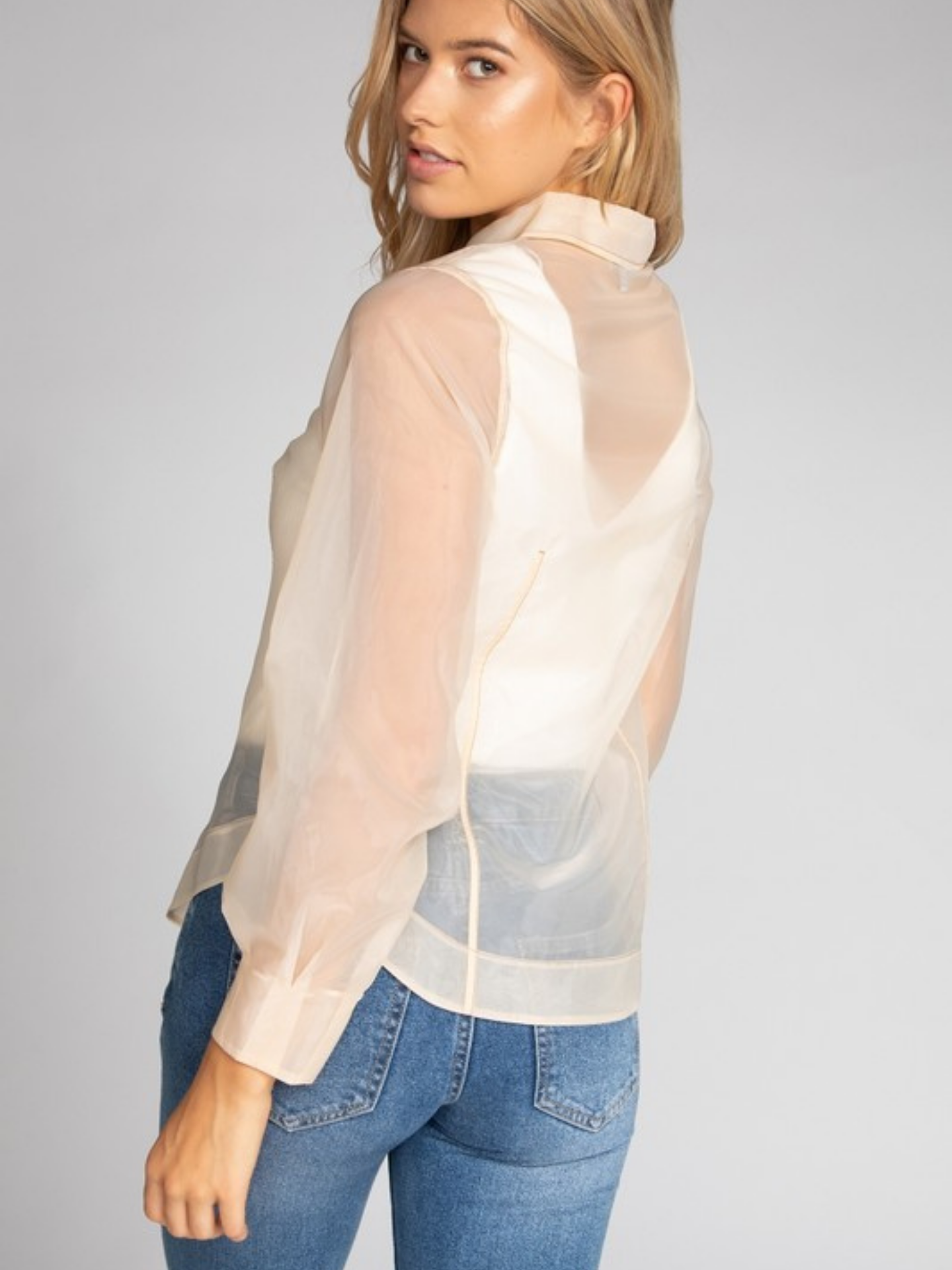Organza Button Down | Elegant Women's Fashion by coolavocek