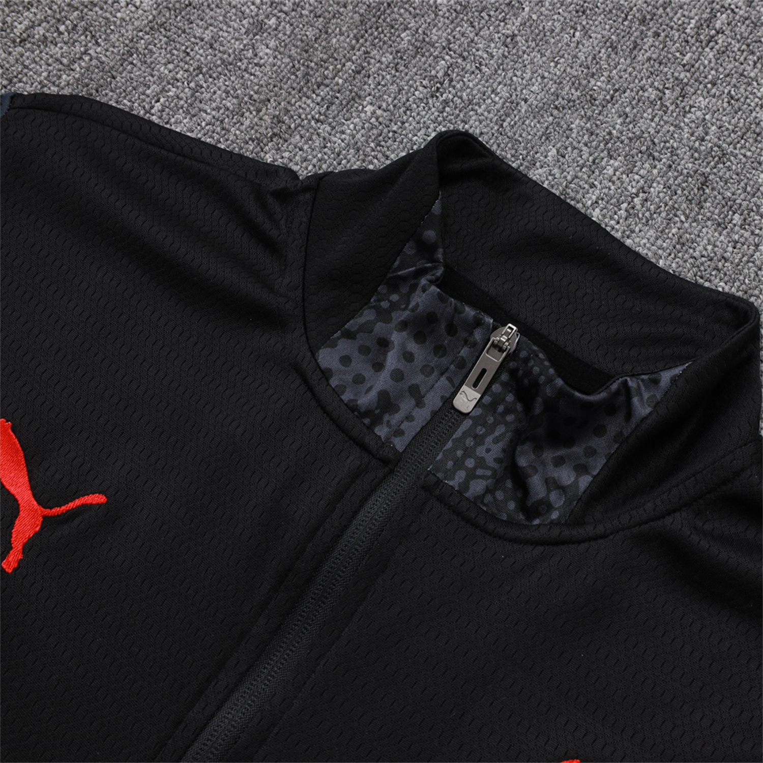 AlphaJersey-AC Milan 25-26 Jacket Training Tracksuit - Little Devil Black top & Pants