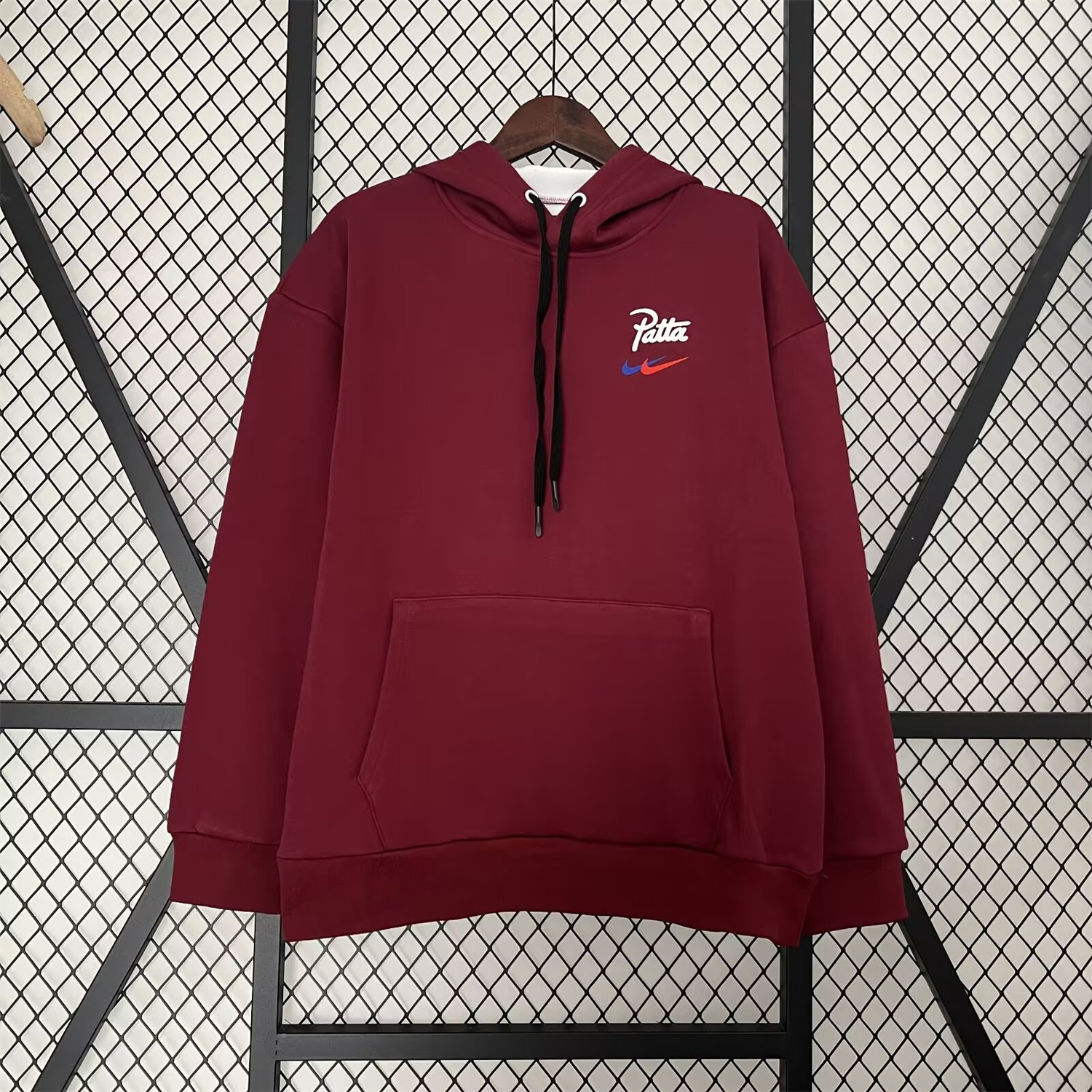 AlphaJersey-Barcelona x Patta 25-26 Red Unisex Pullover Hoodie