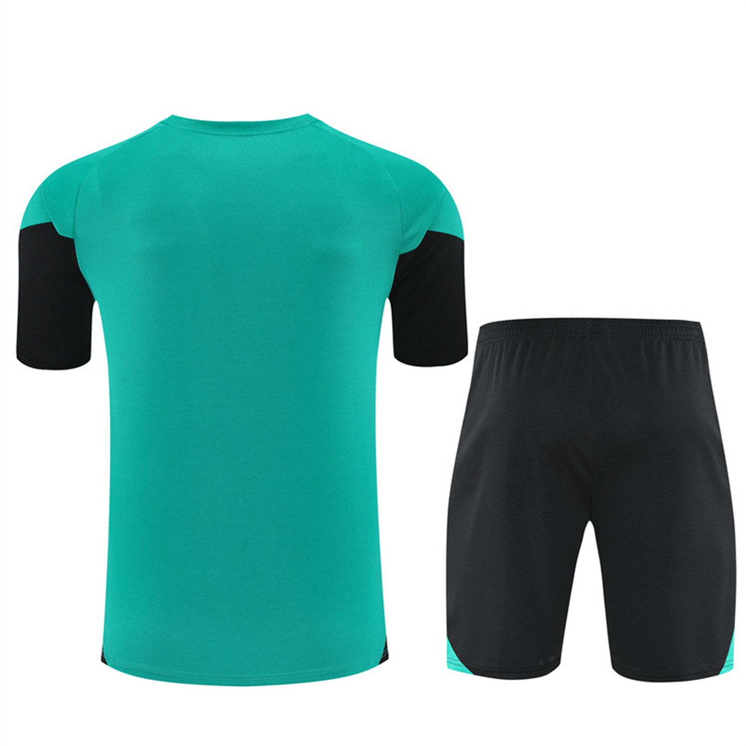 AlphaJersey-Liver.pool 25-26 Kids Short-Sleeve Training Set - Green Top & Black Shorts