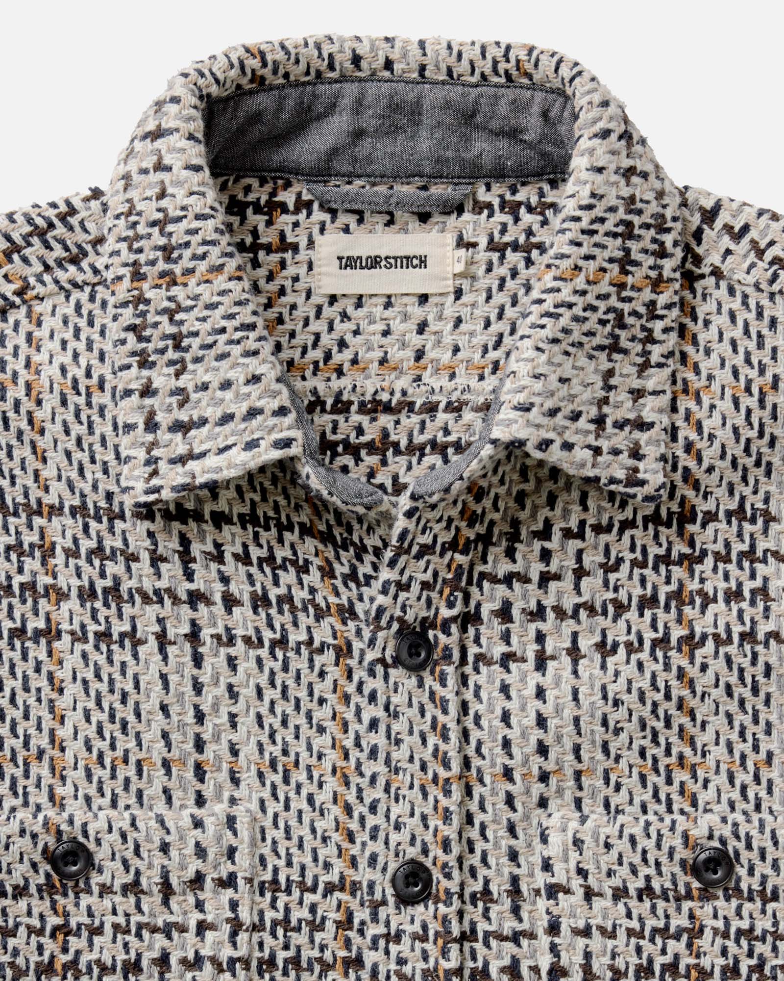 The Cutter Overshirt in Stone Plaid | Modern Menswear by yycbvcnbmmnbm