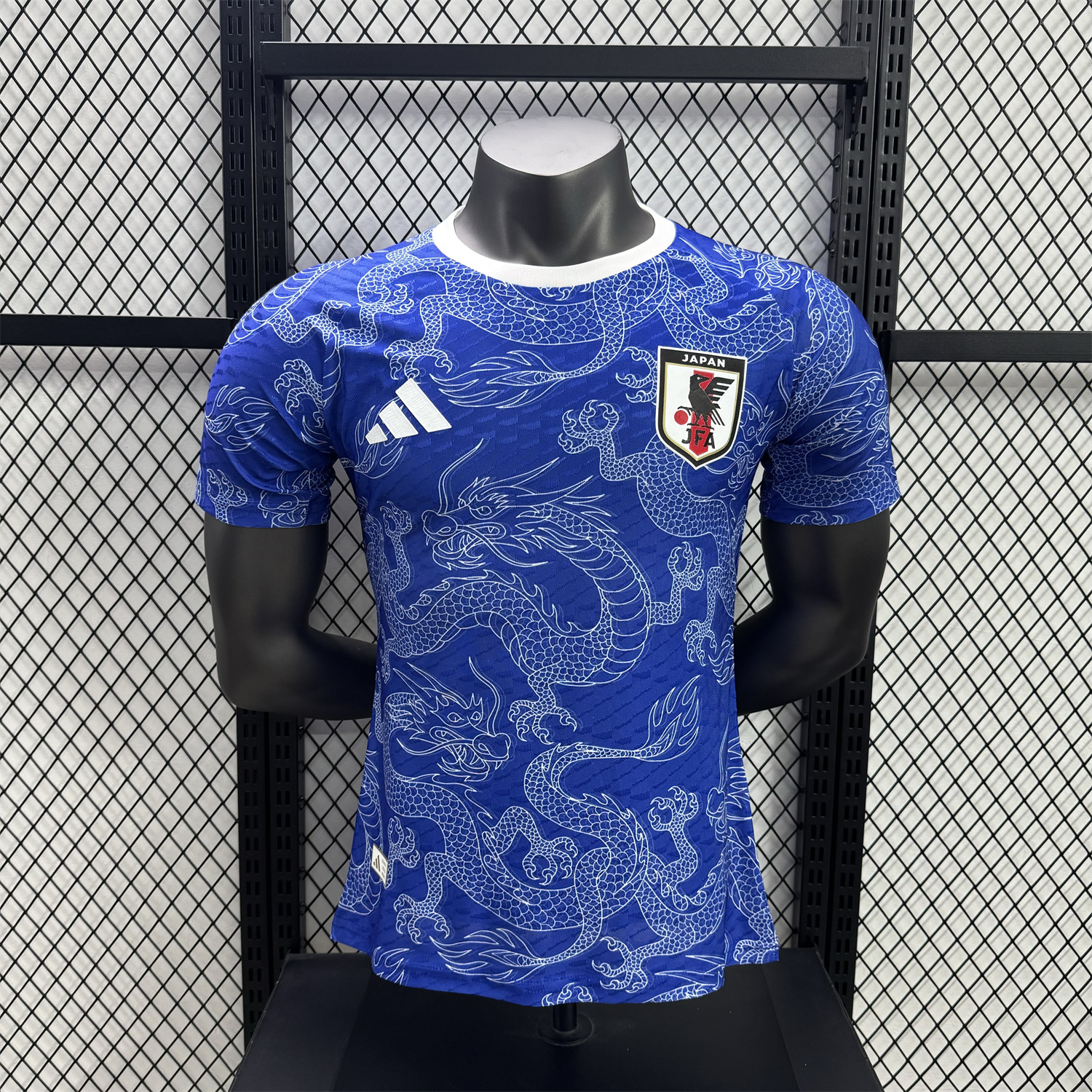 AlphaJersey-Japan 25-26 White Dragon Pattern Blue Special Jersey - Player Version