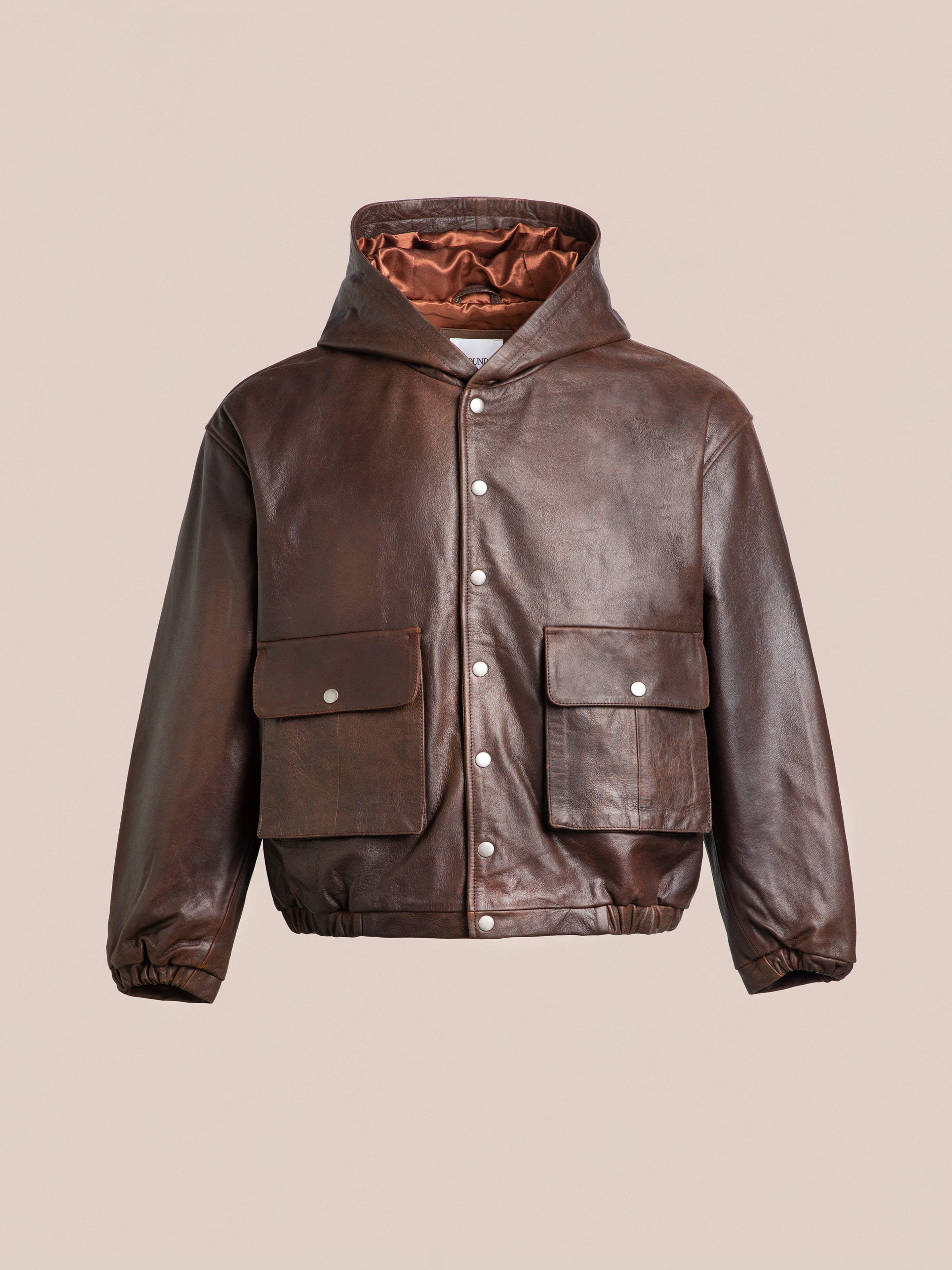 Dusk Distressed Genuine Leather Hoodie | Modern Menswear by yycbvcnbmmnbm