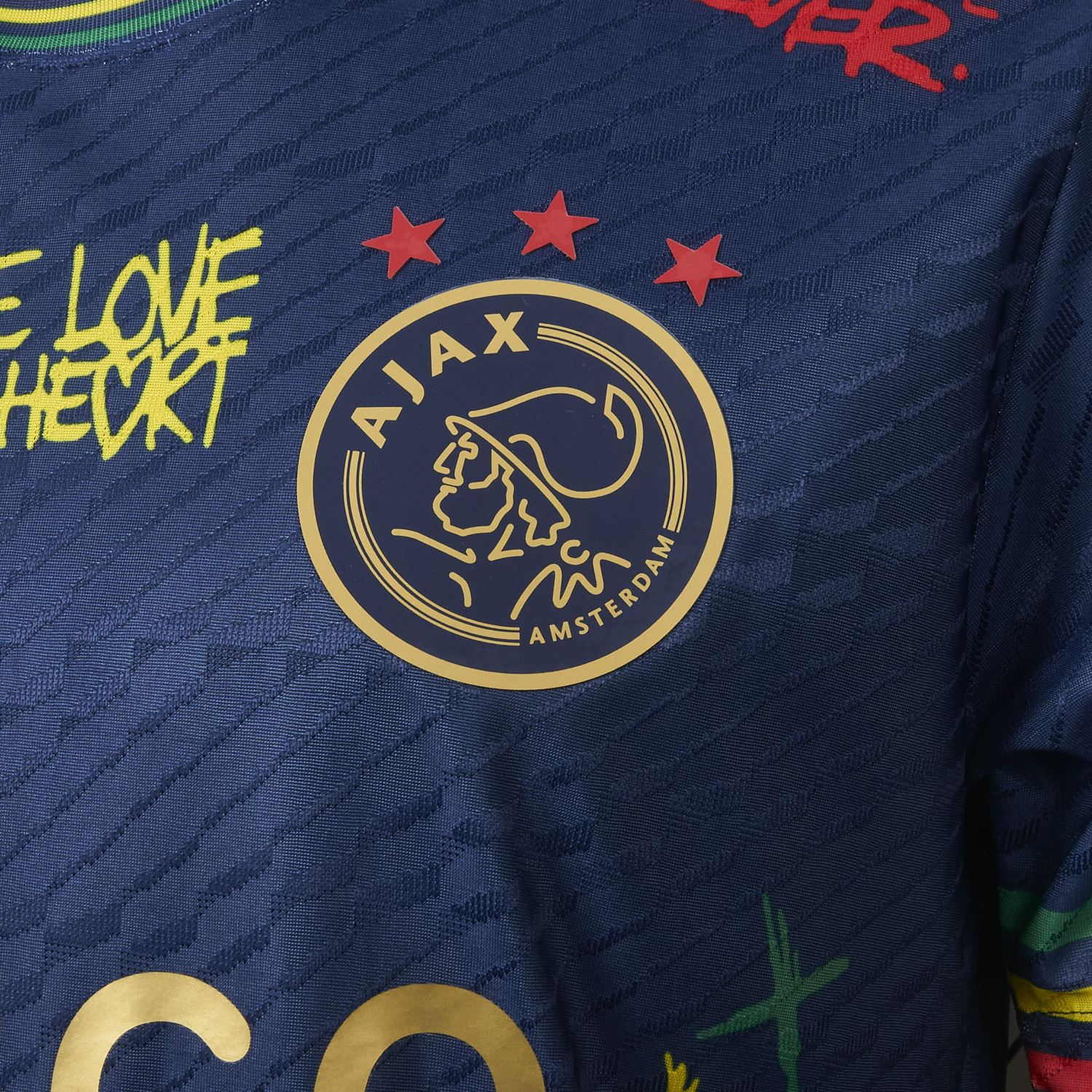 AlphaJersey-Ajax x B-O-B Marly 2025-26 40th Blue Special Edition Jersey - Player Version