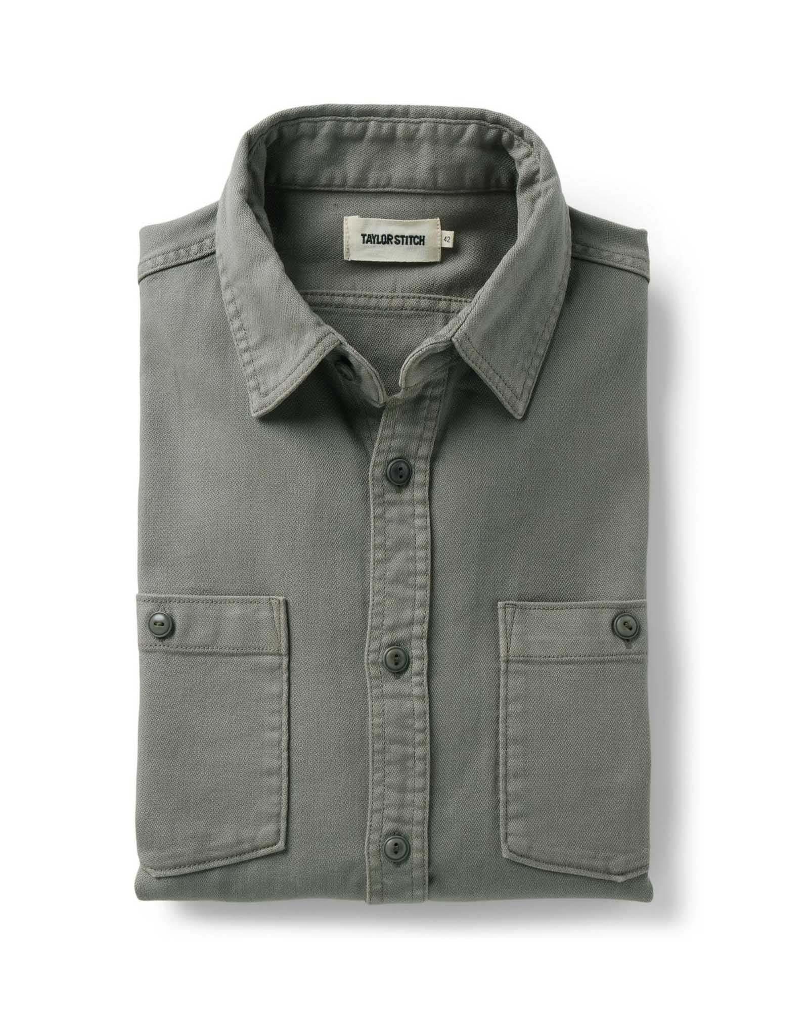 The Dispatch Shirt in Smoked Olive Broken Twill | Modern Menswear by yycbvcnbmmnbm