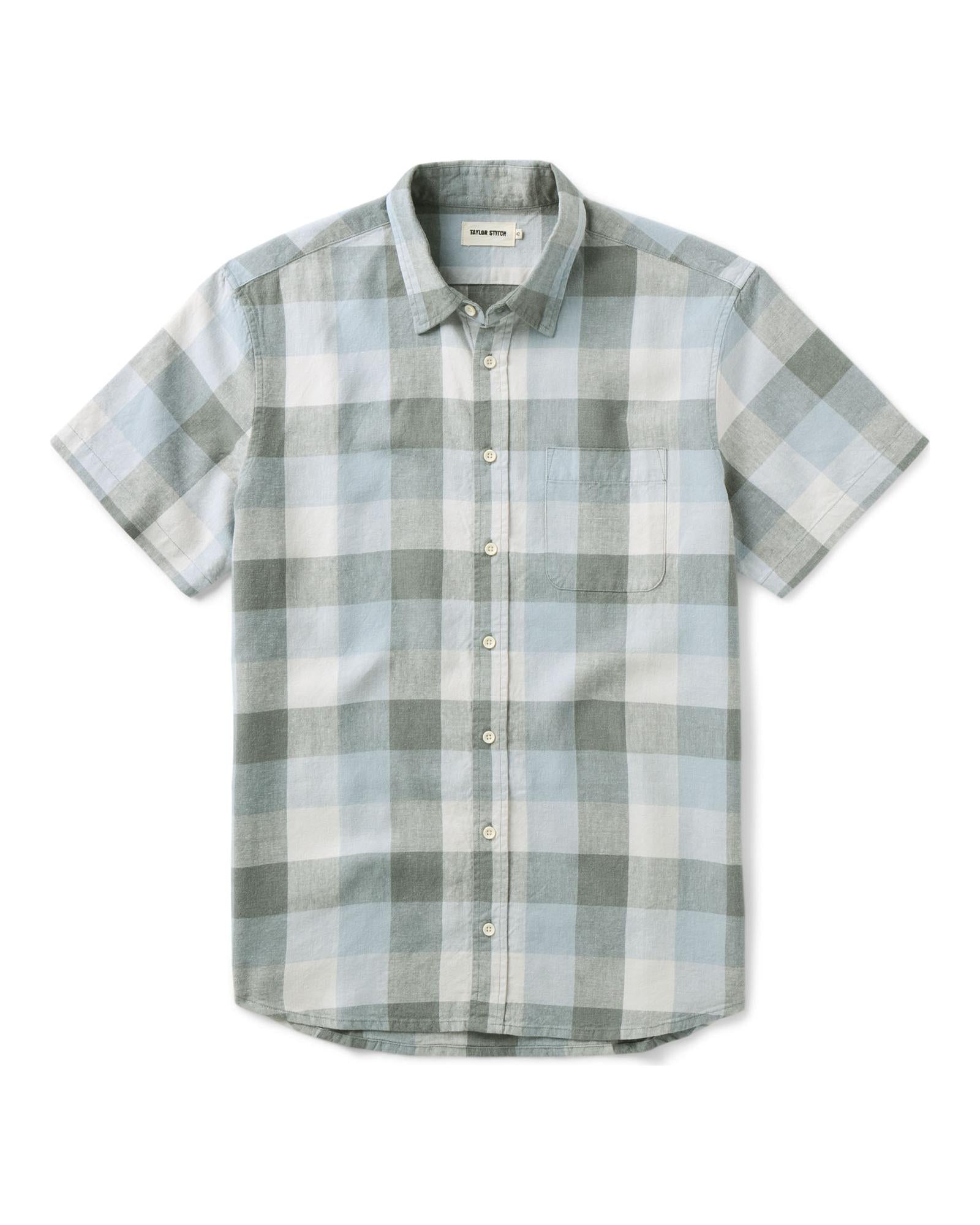 The Short Sleeve California in Overcast Check Hemp | Modern Menswear by yycbvcnbmmnbm