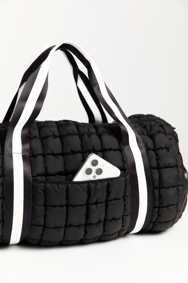 Haylie Active State Black Quilted Duffle Bag SALE | Elegant Women's Fashion by coolavocek