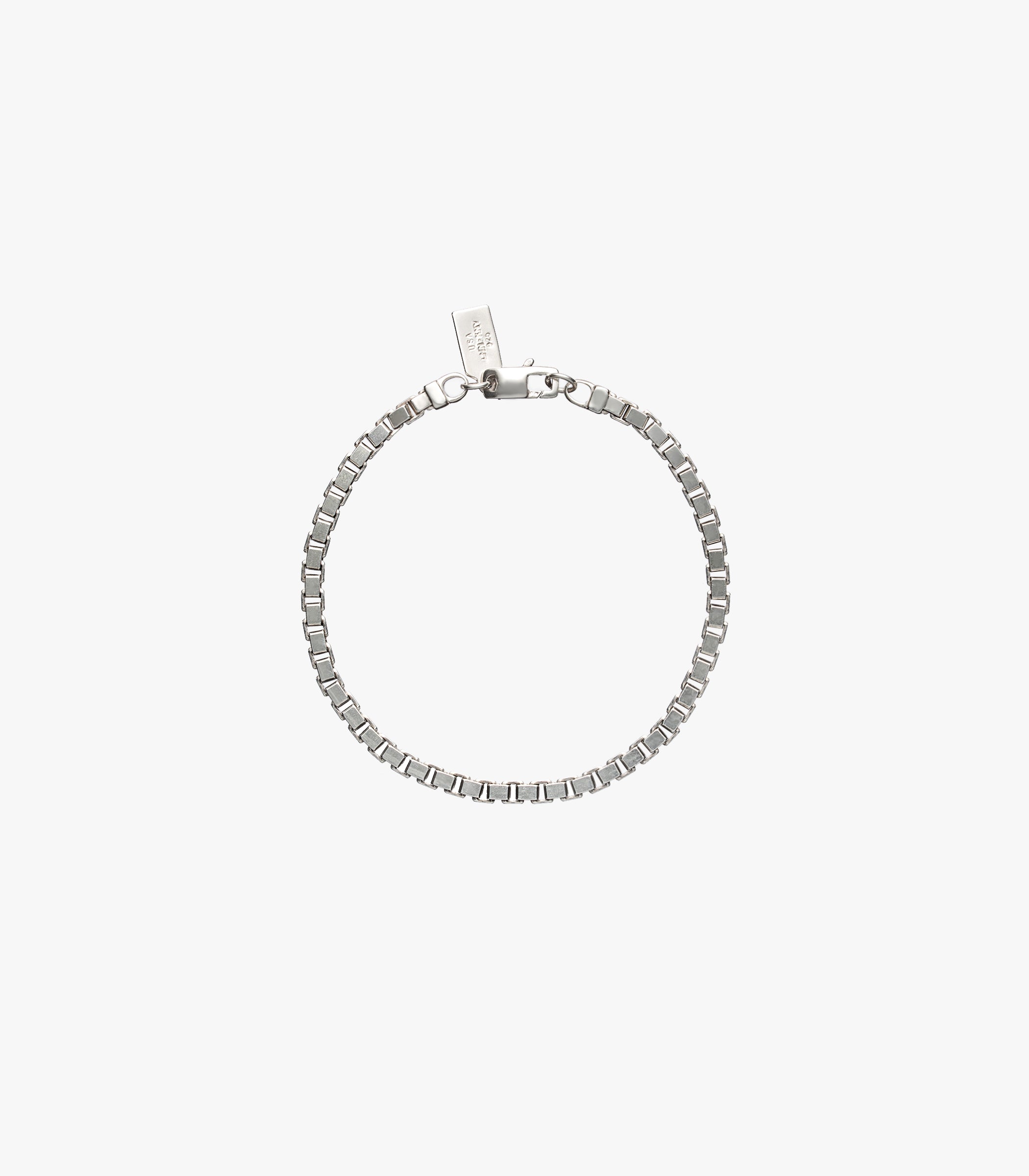 Silver Venetian Box Bracelet | Modern Menswear by yycbvcnbmmnbm