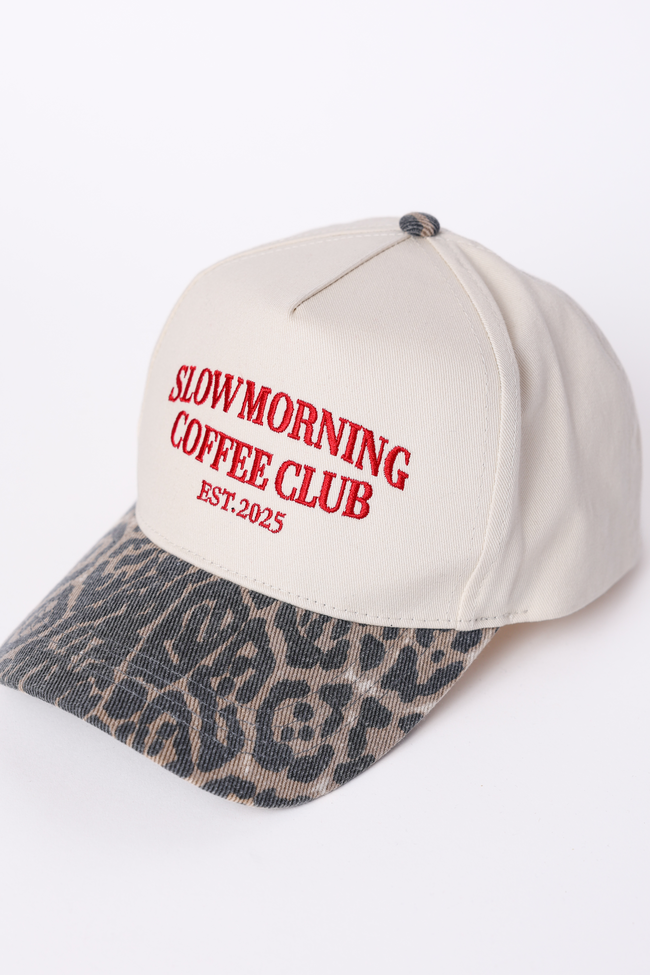 Slow Morning Coffee Club Trucker Hat | Elegant Women's Fashion by coolavocek