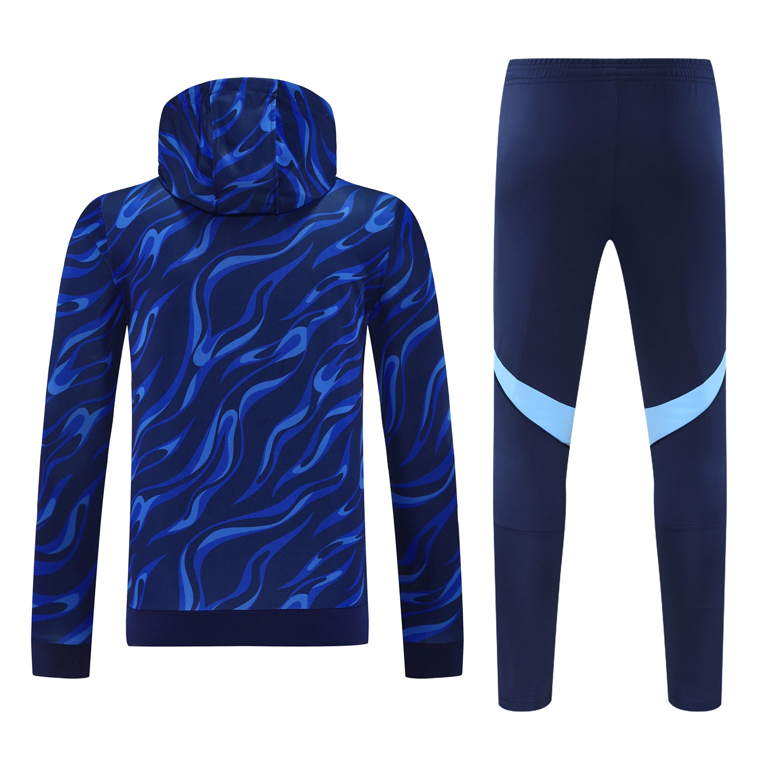 AlphaJersey-Real Madrid 25-26 Training Hoodie Set - Blue Hoodie and Deep Blue Pants