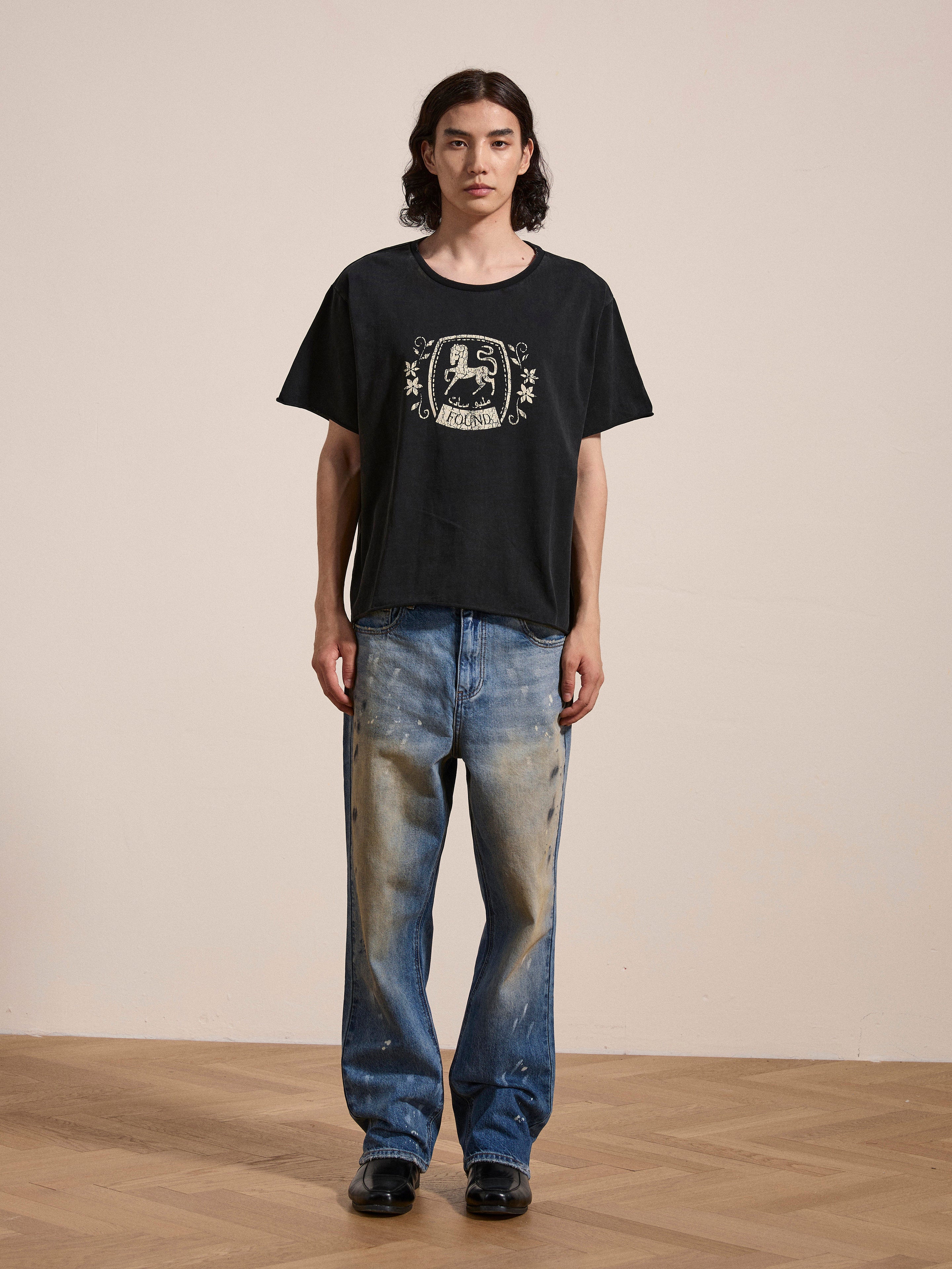 Horse Logo Print Tee | Modern Menswear by yycbvcnbmmnbm