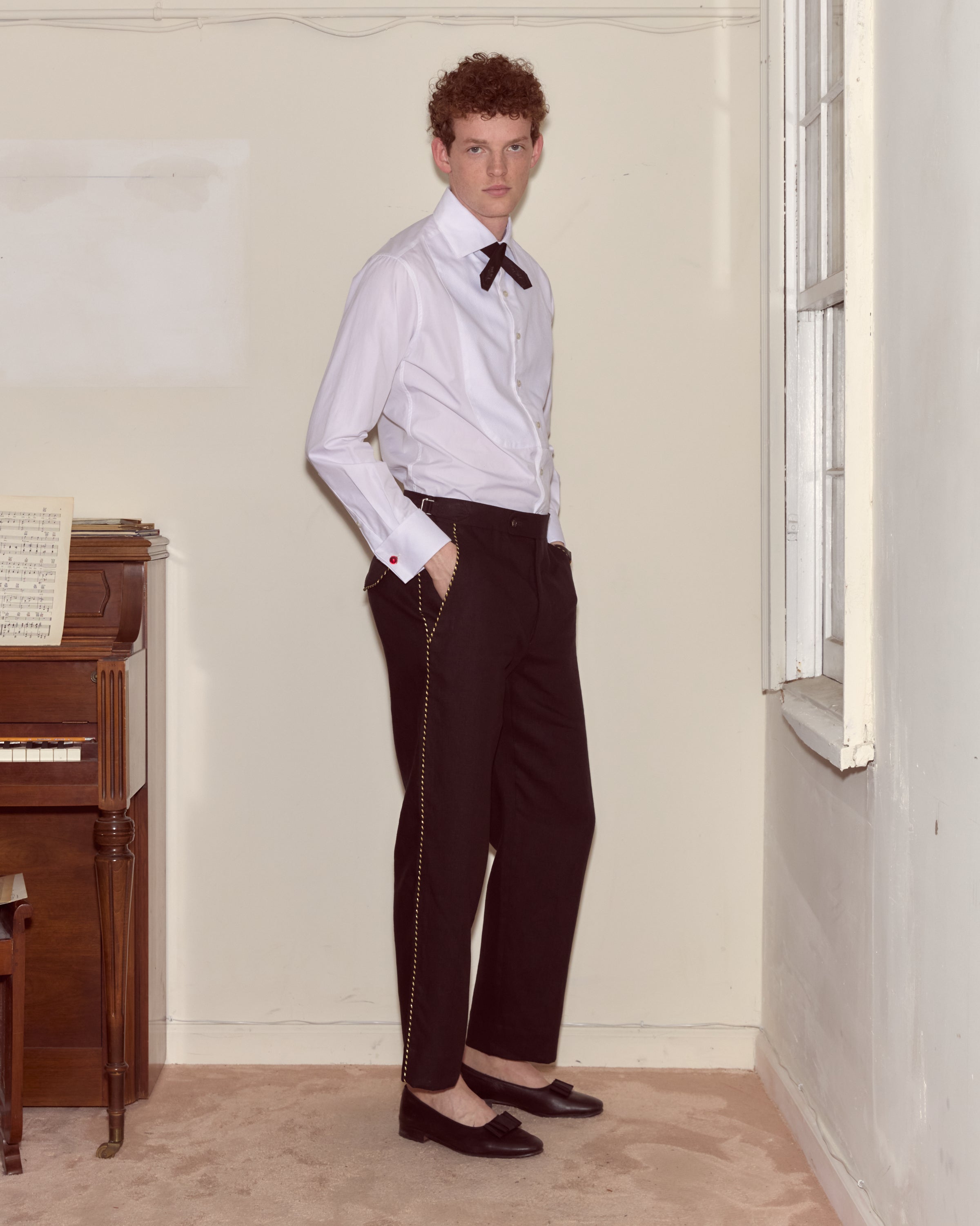 Bullion Piping Trousers | Modern Menswear by yycbvcnbmmnbm