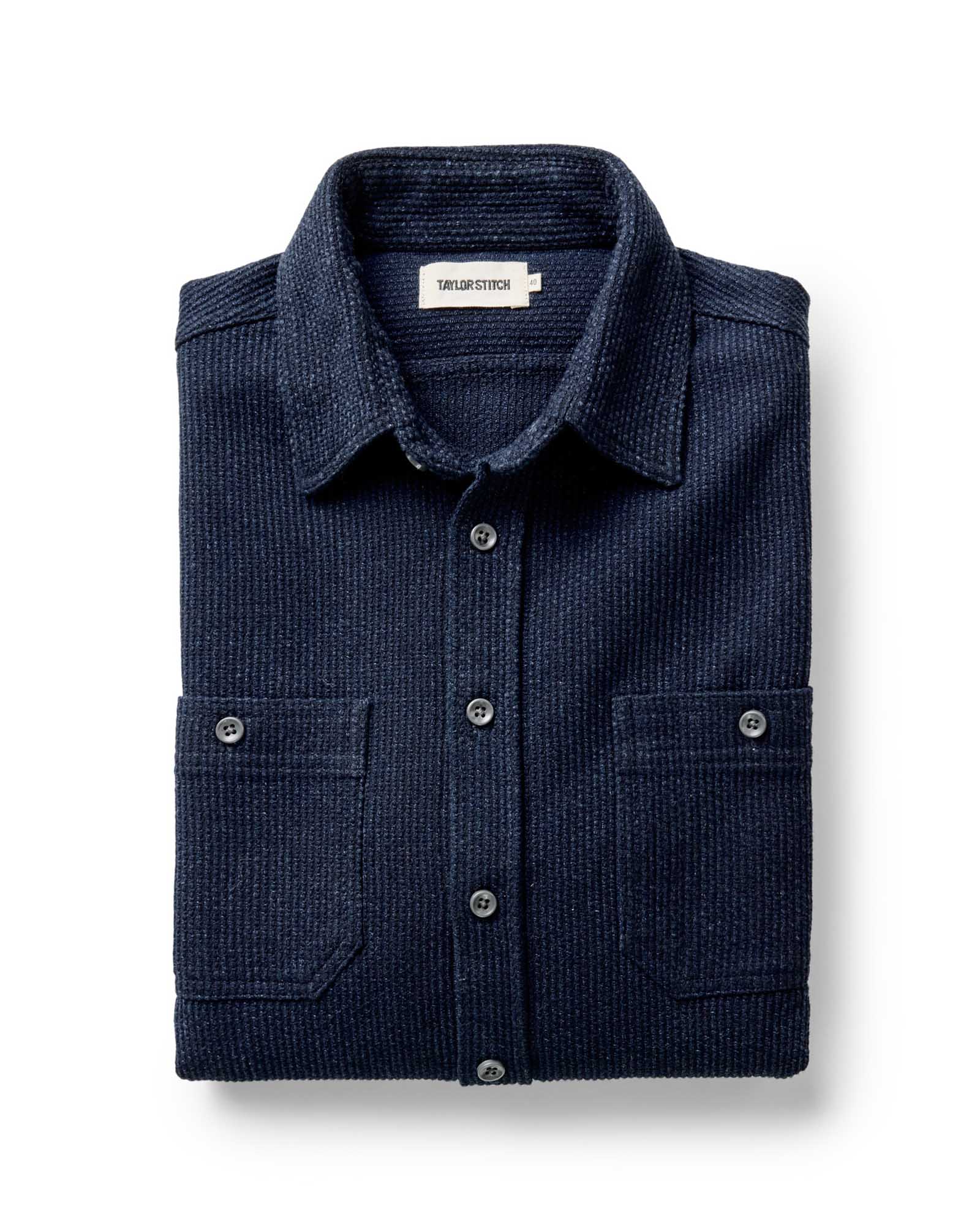 The Utility Shirt in Rinsed Indigo Sashiko | Modern Menswear by yycbvcnbmmnbm