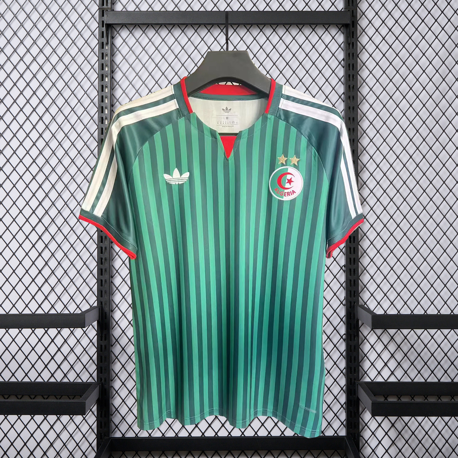 AlphaJersey-Algeria 2026 Away Green Jersey With 2 Stars - Fans Version