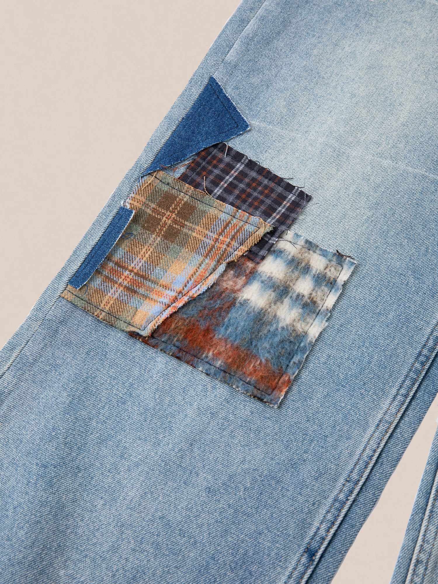 Mix Patch Jeans | Modern Menswear by yycbvcnbmmnbm
