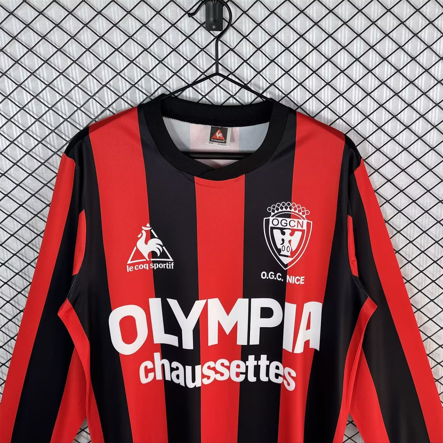 AlphaJersey-Retro Nice 1977-78 Home Long Sleeves Jersey