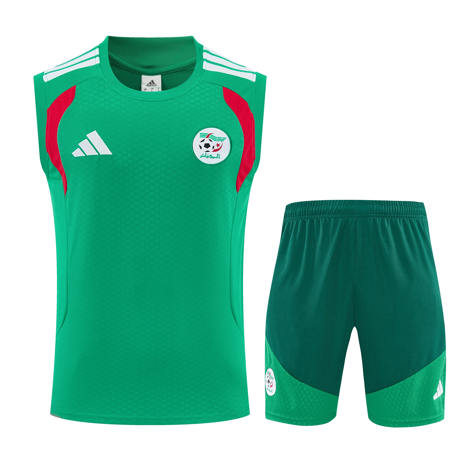 AlphaJersey-Algeria 2026 Vest Training Set - Green Vest and Shorts