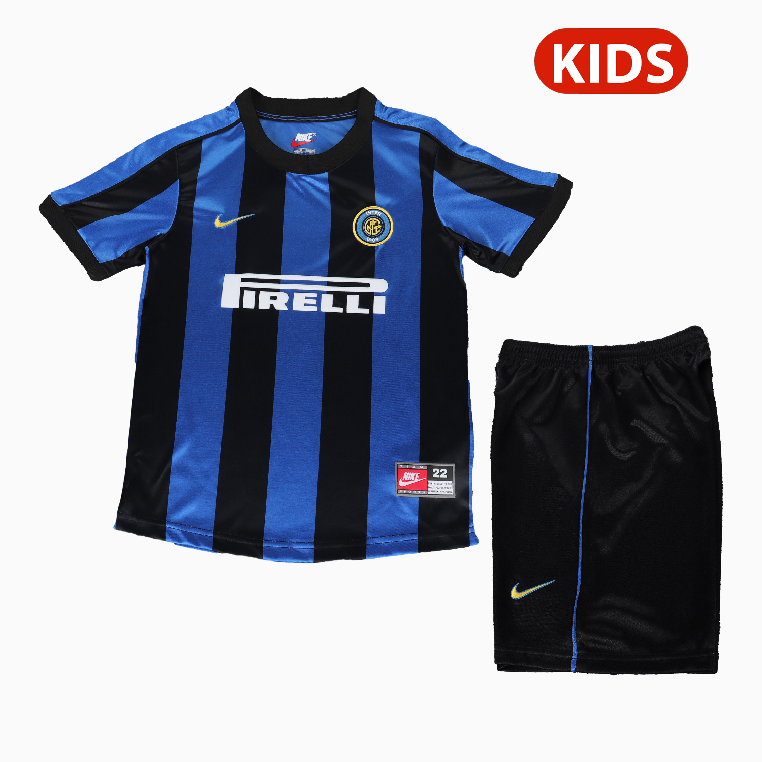 AlphaJersey-Retro Inter Milan 1999-00 Home Kids Kit
