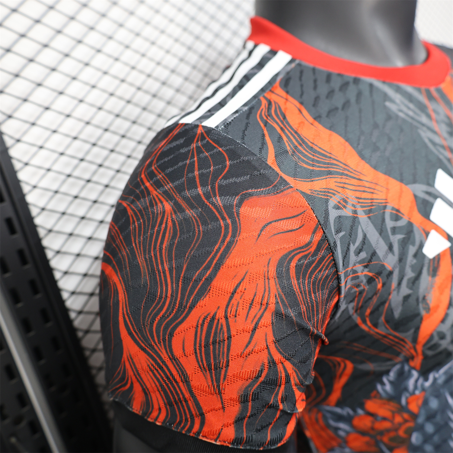 AlphaJersey-Real Madrid 25-26 Grey Chinese Loong and Red Fire Black Jersey - Player Version