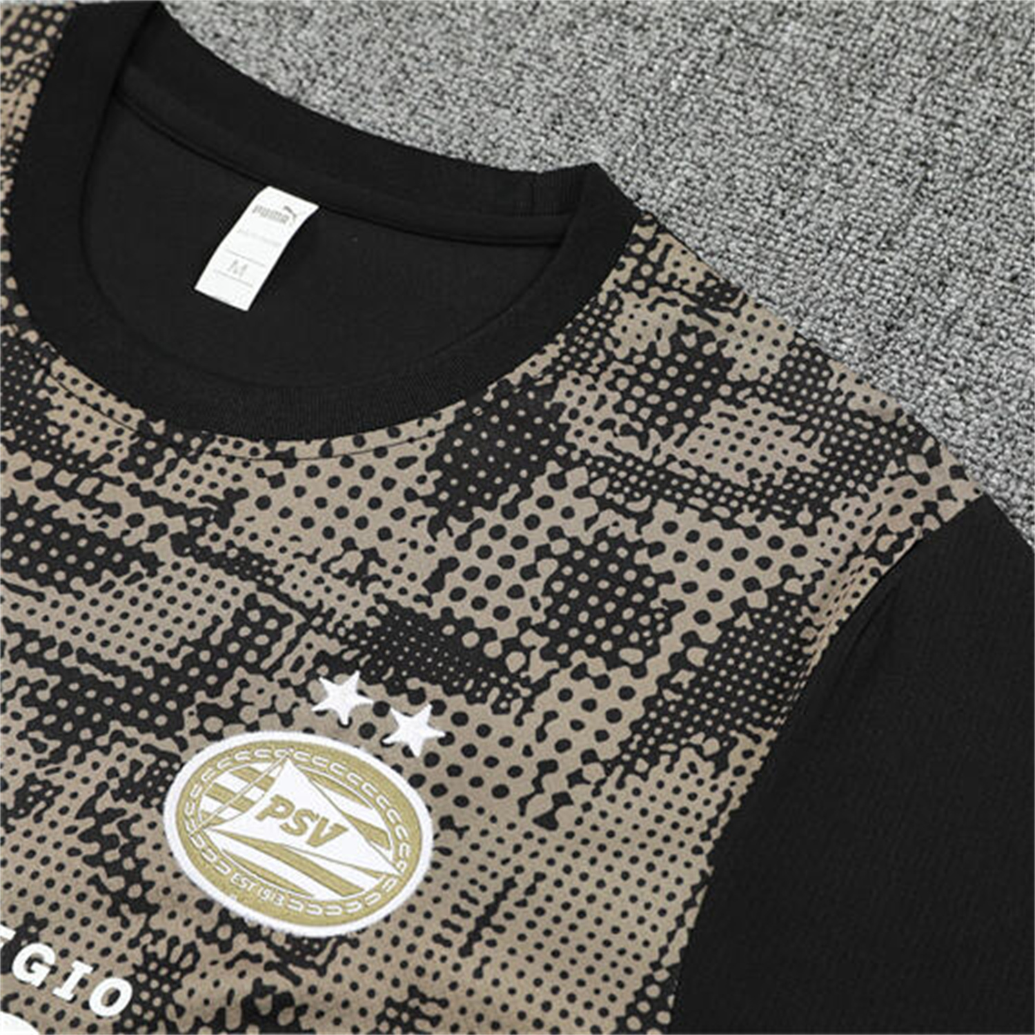 AlphaJersey-PSV Eindhoven 25-26 Short-Sleeve Training Set - Army Green Top & Black Shorts